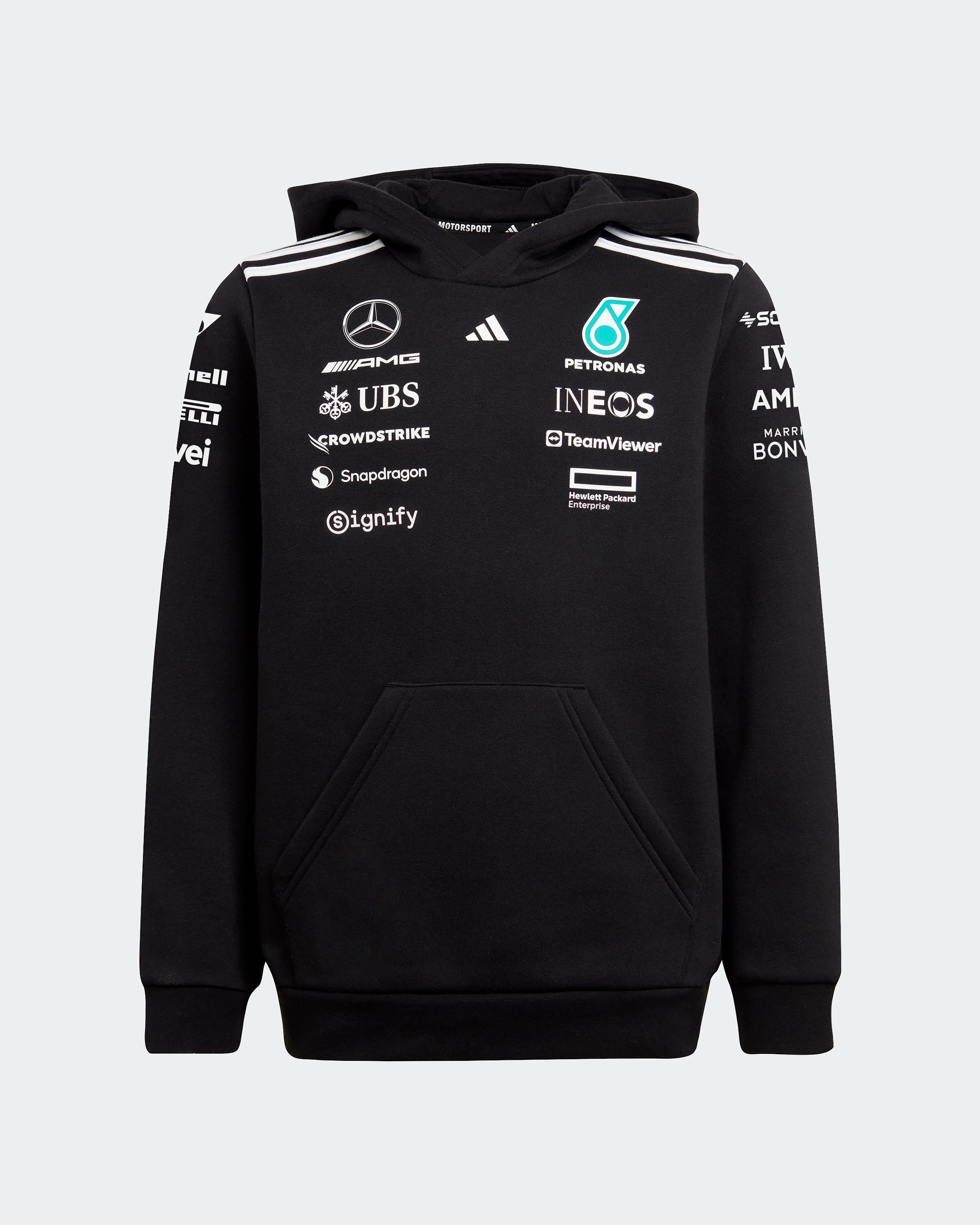 Kids 2025 Team Hoody Black Official Mercedes-AMG PETRONAS F1