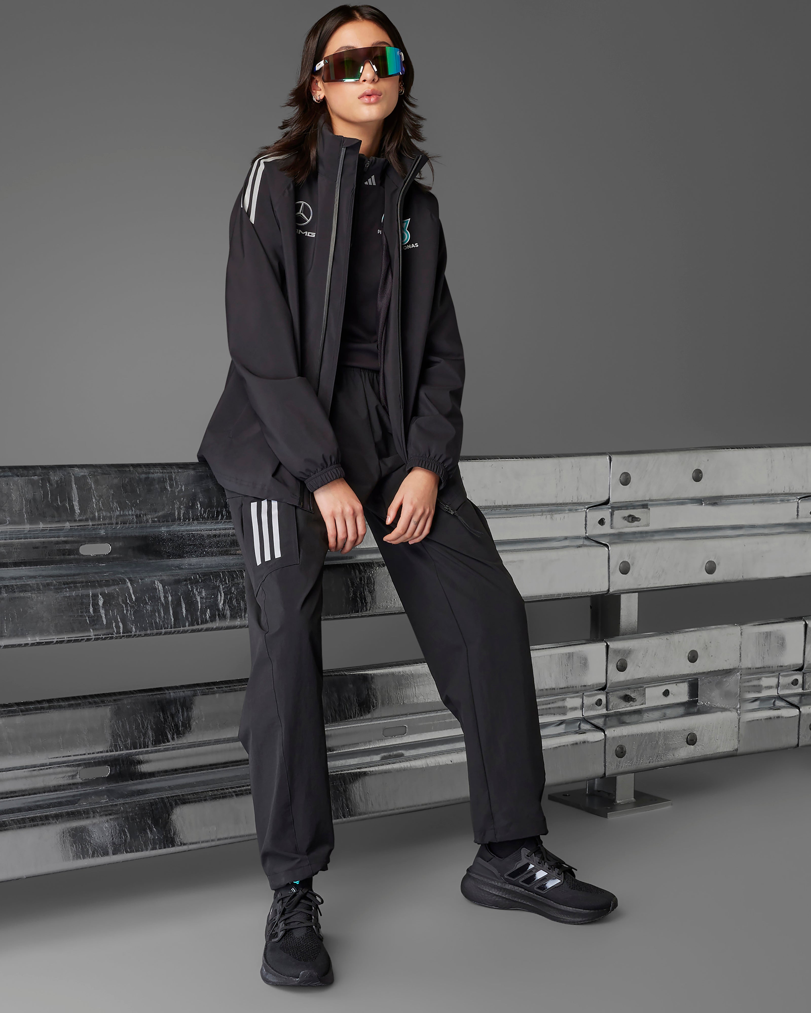 Womens 2025 Mechanics Rain Jacket Black | Official Mercedes-AMG
