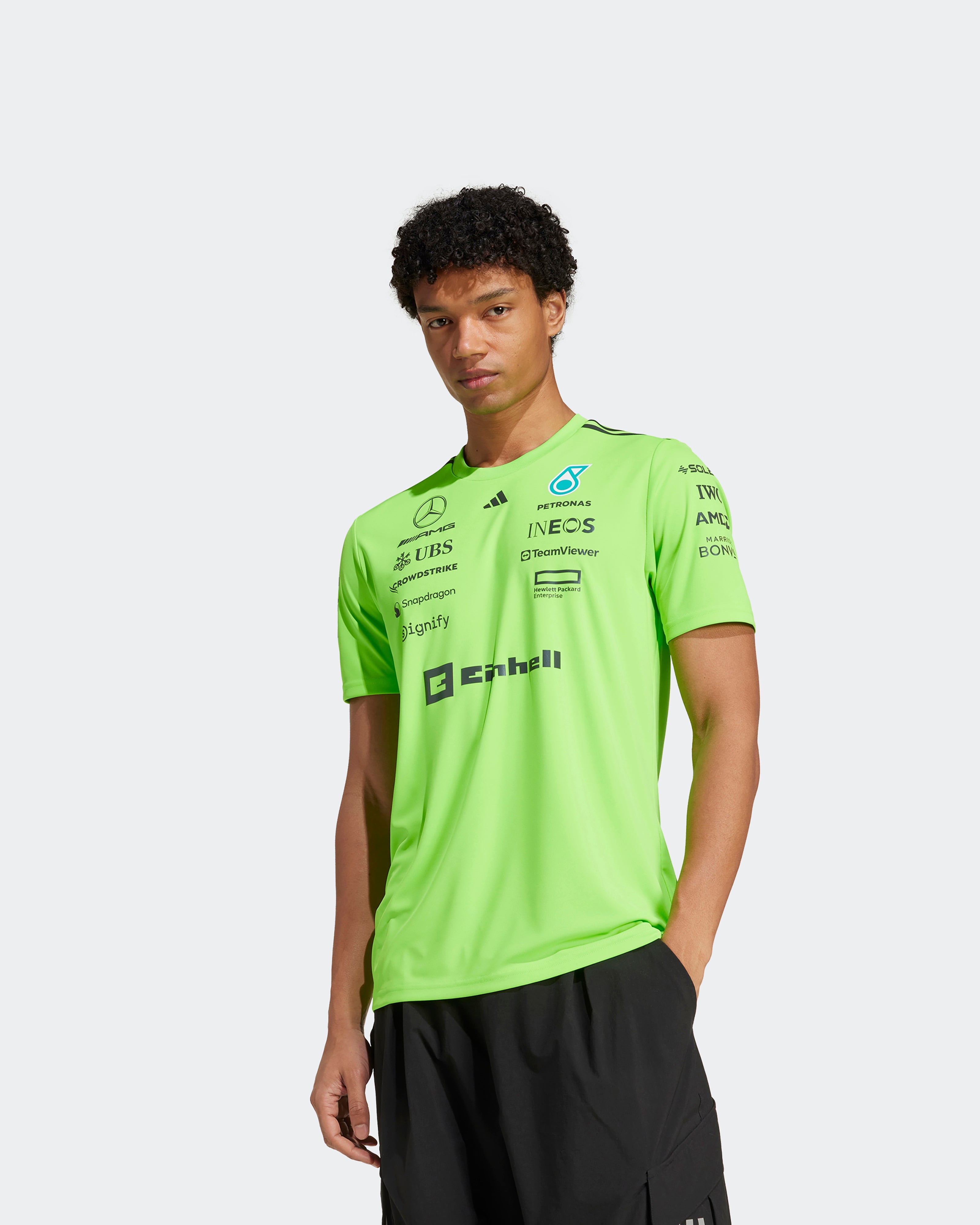 Mens 2025 Team Set Up Tee Green | Official Mercedes-AMG PETRONAS