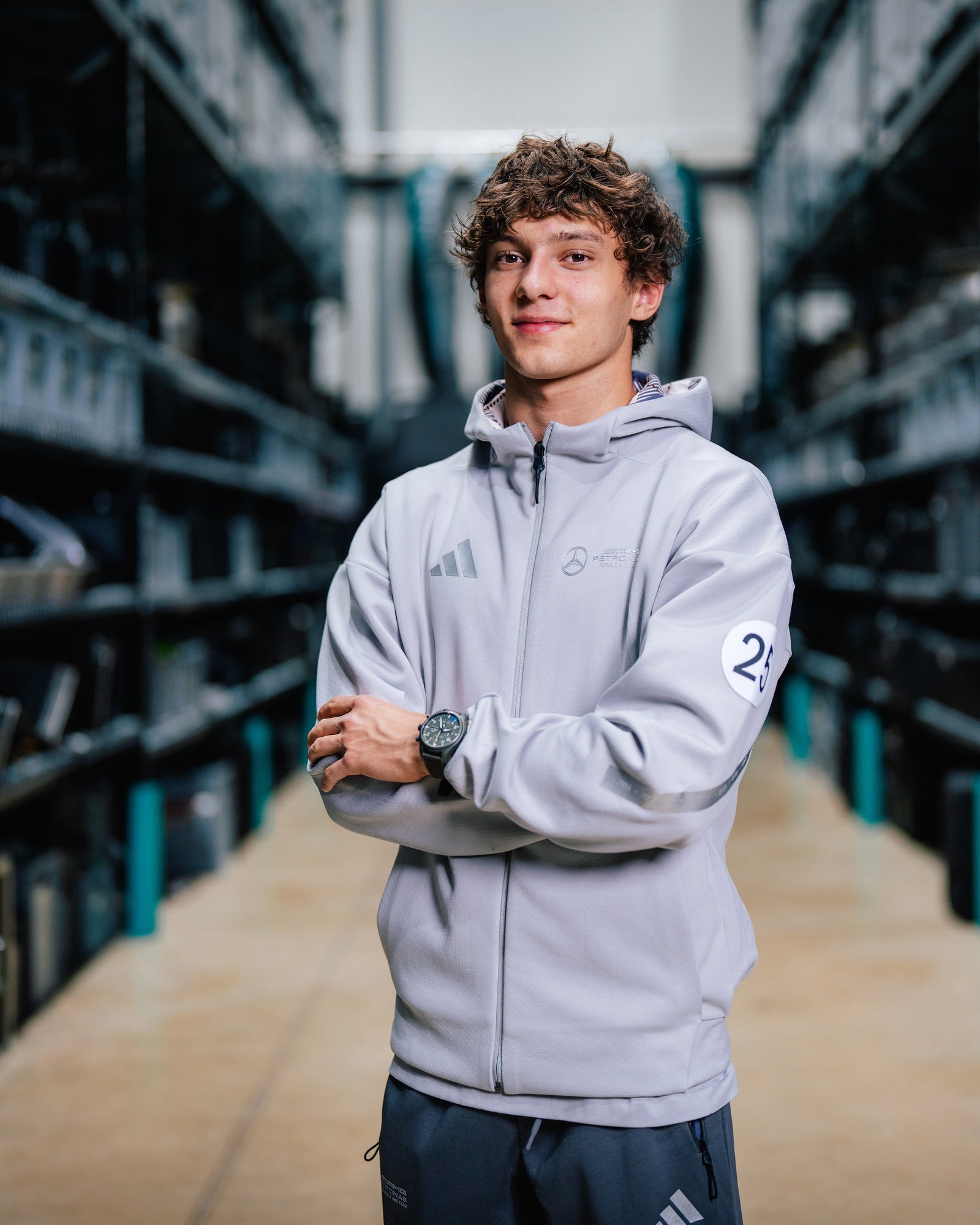 Mens Silver Arrows Full-Zip Hoody Grey