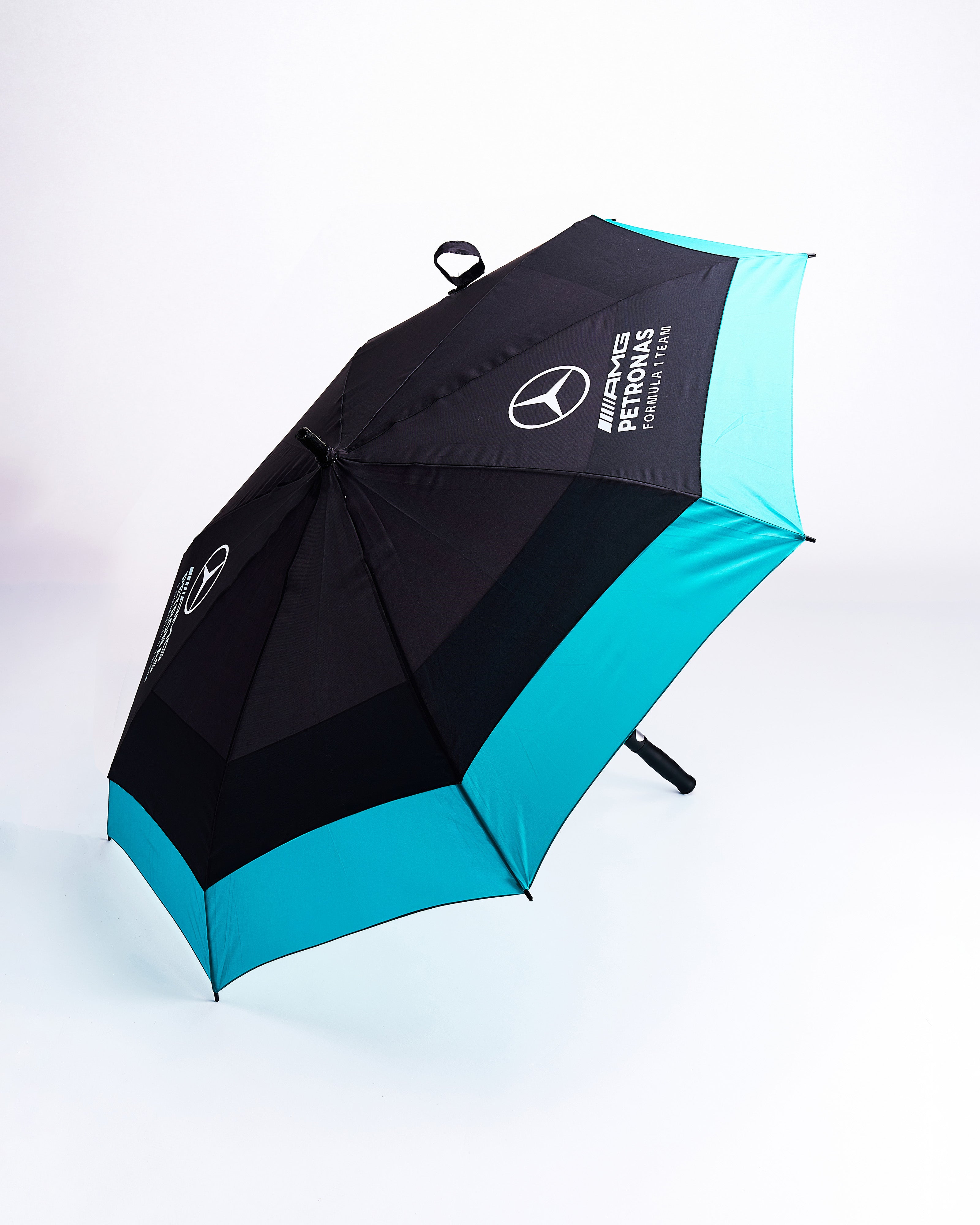 Mercedes-AMG PETRONAS F1 Team Golf Umbrella - Black/Teal