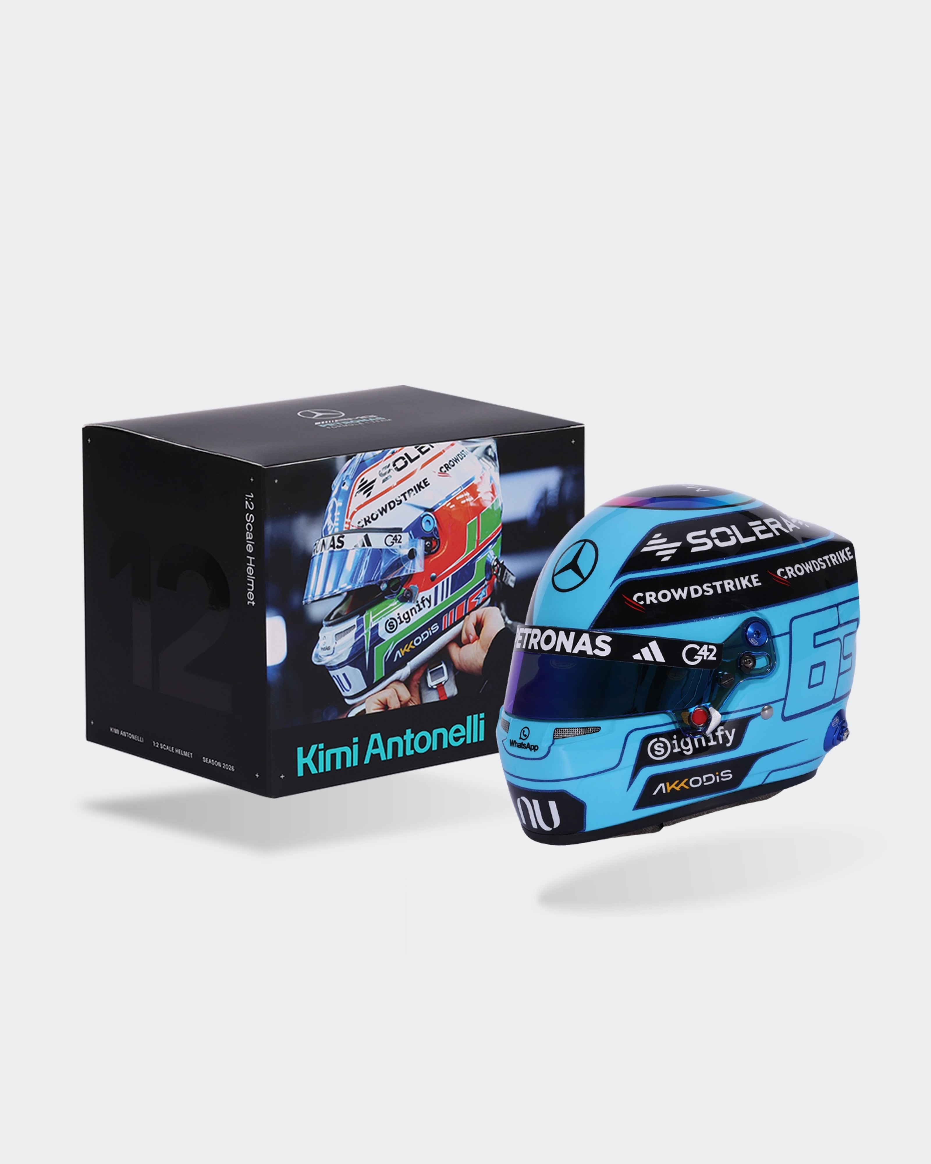 George Russell 2026 Mini Bell Helmet Replica 1:2