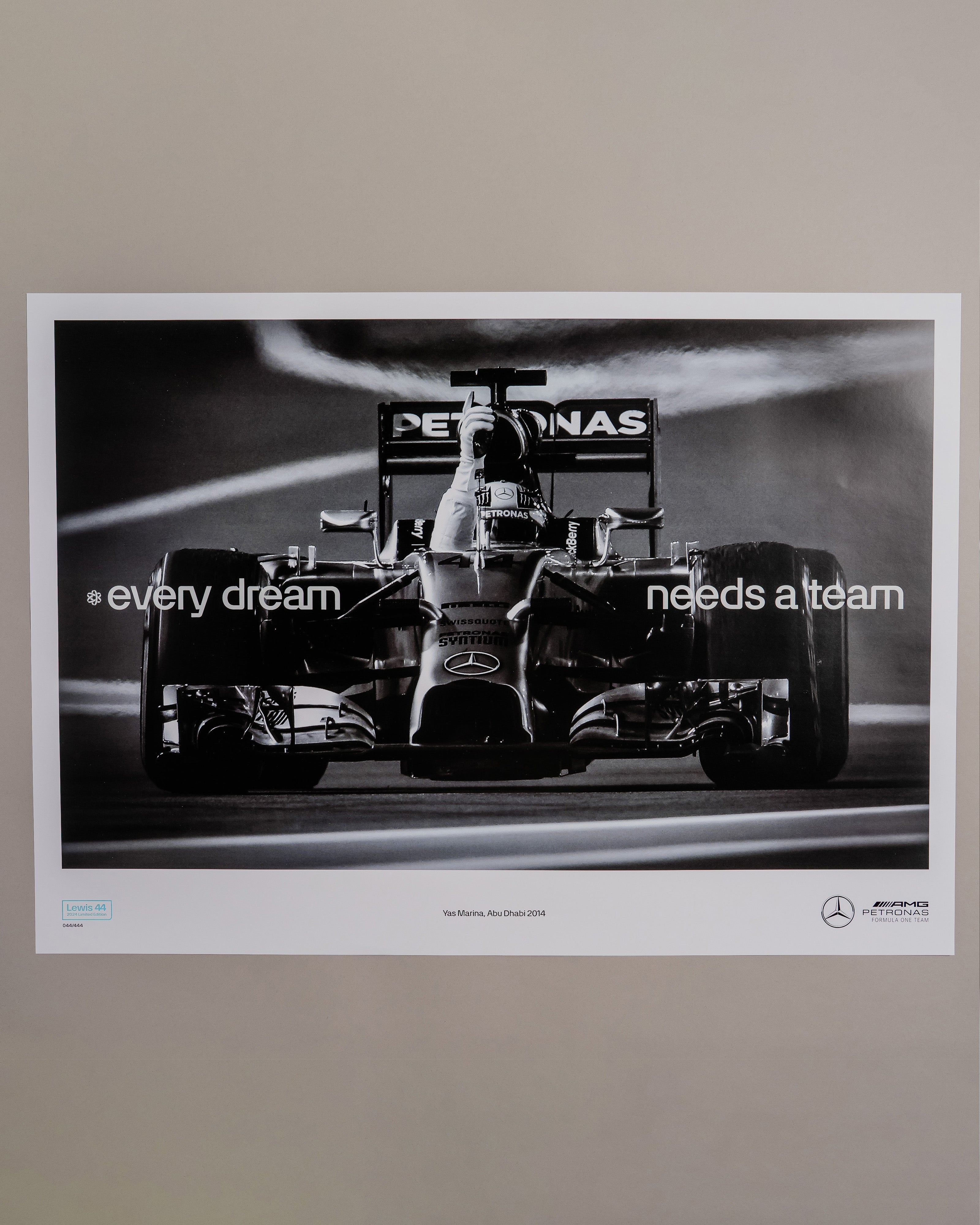 Every Dream Needs a Team Yas Marina 2014 Poster