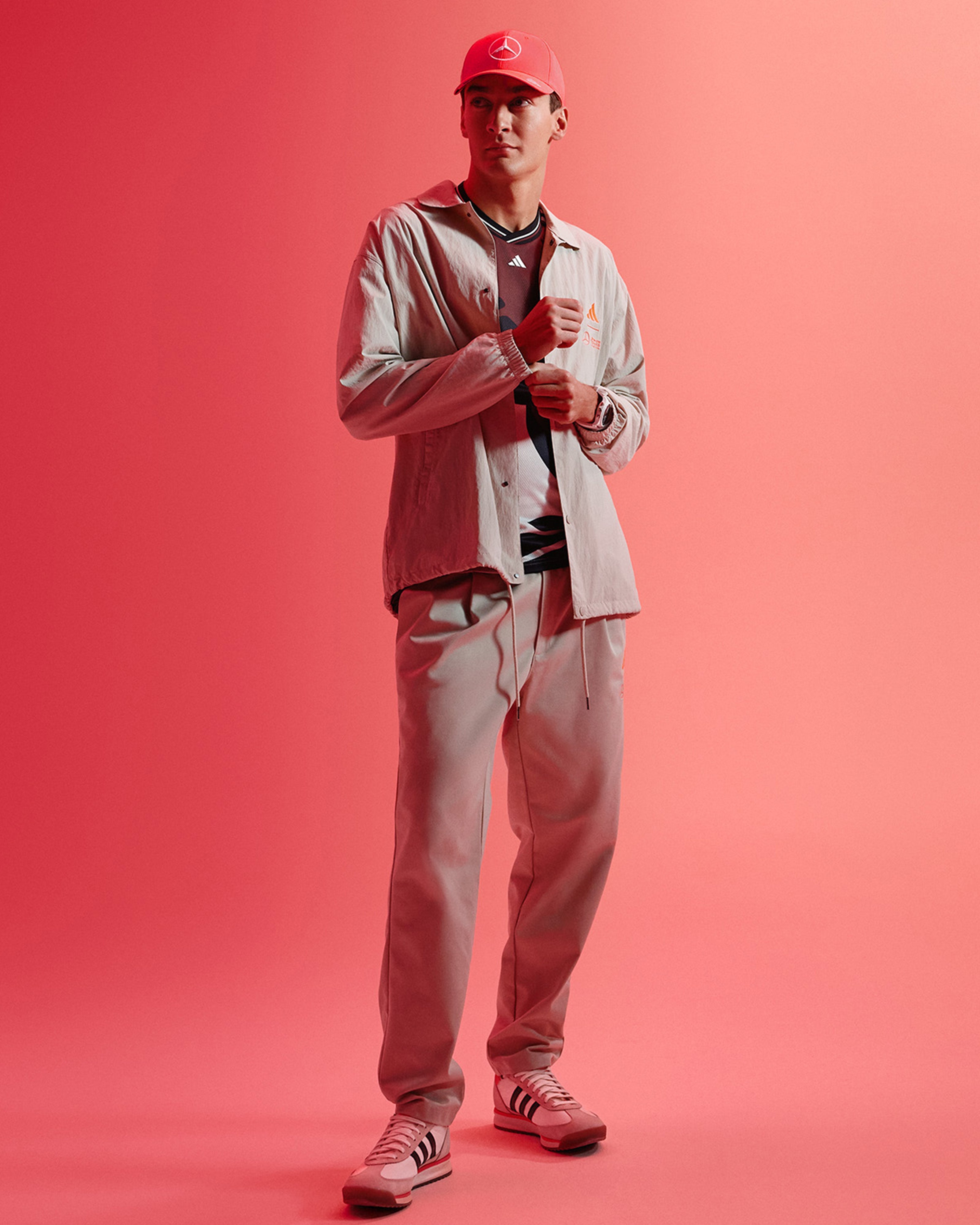 Mens Miami Coach Jacket Beige
