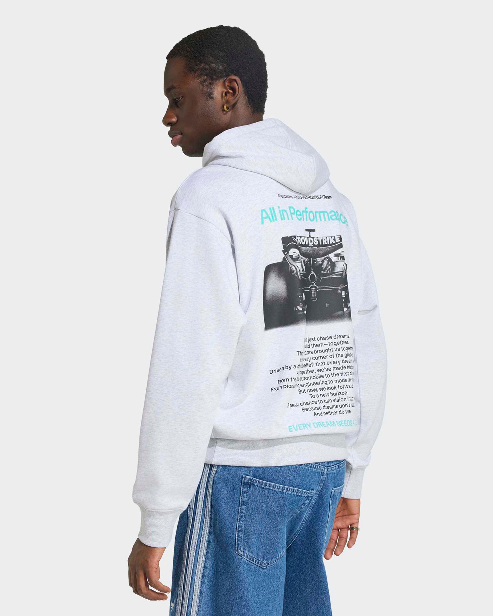 Mens Graphic Hoody Grey
