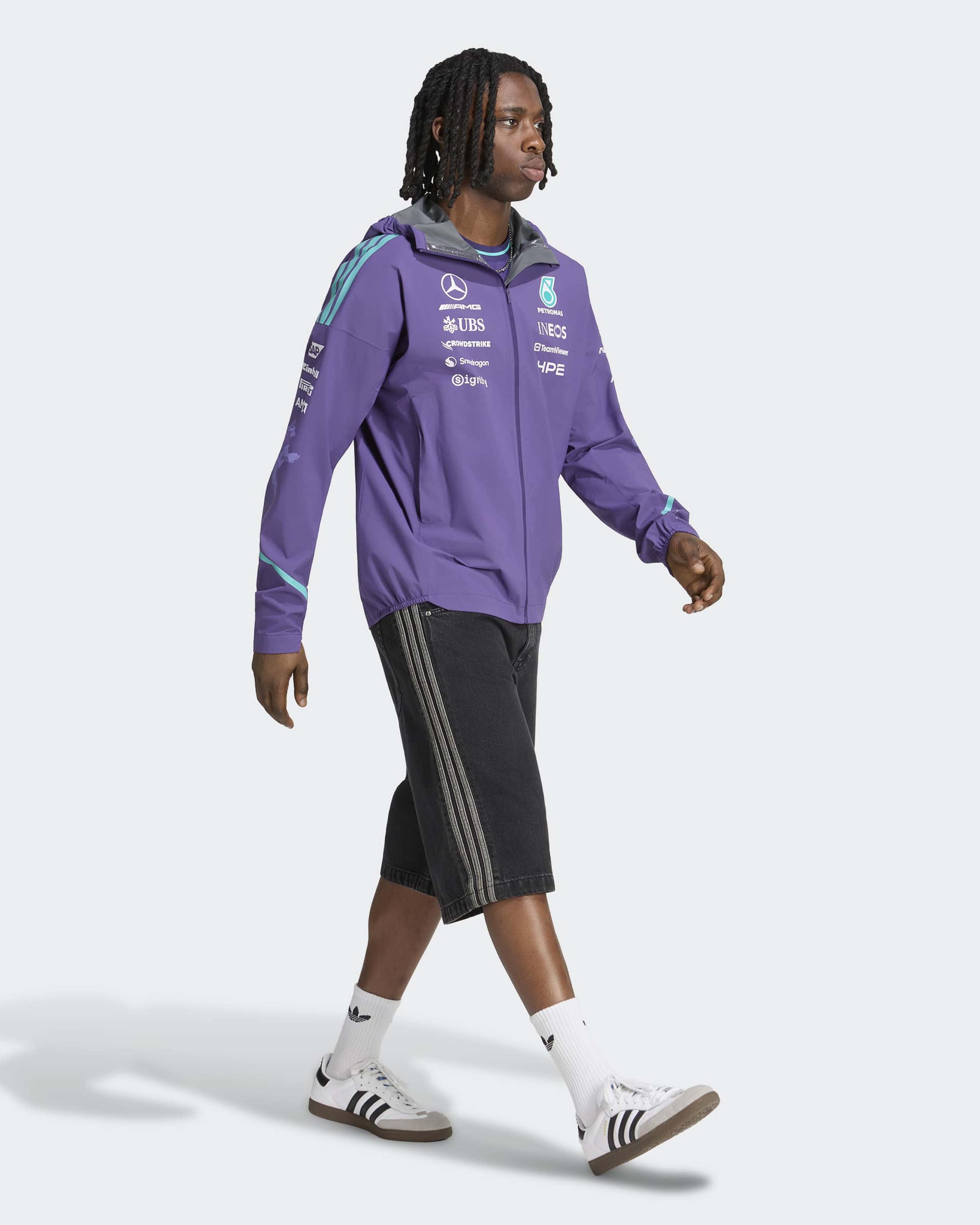 Mens 2026 Vanda Bloom Team Rain Jacket Purple
