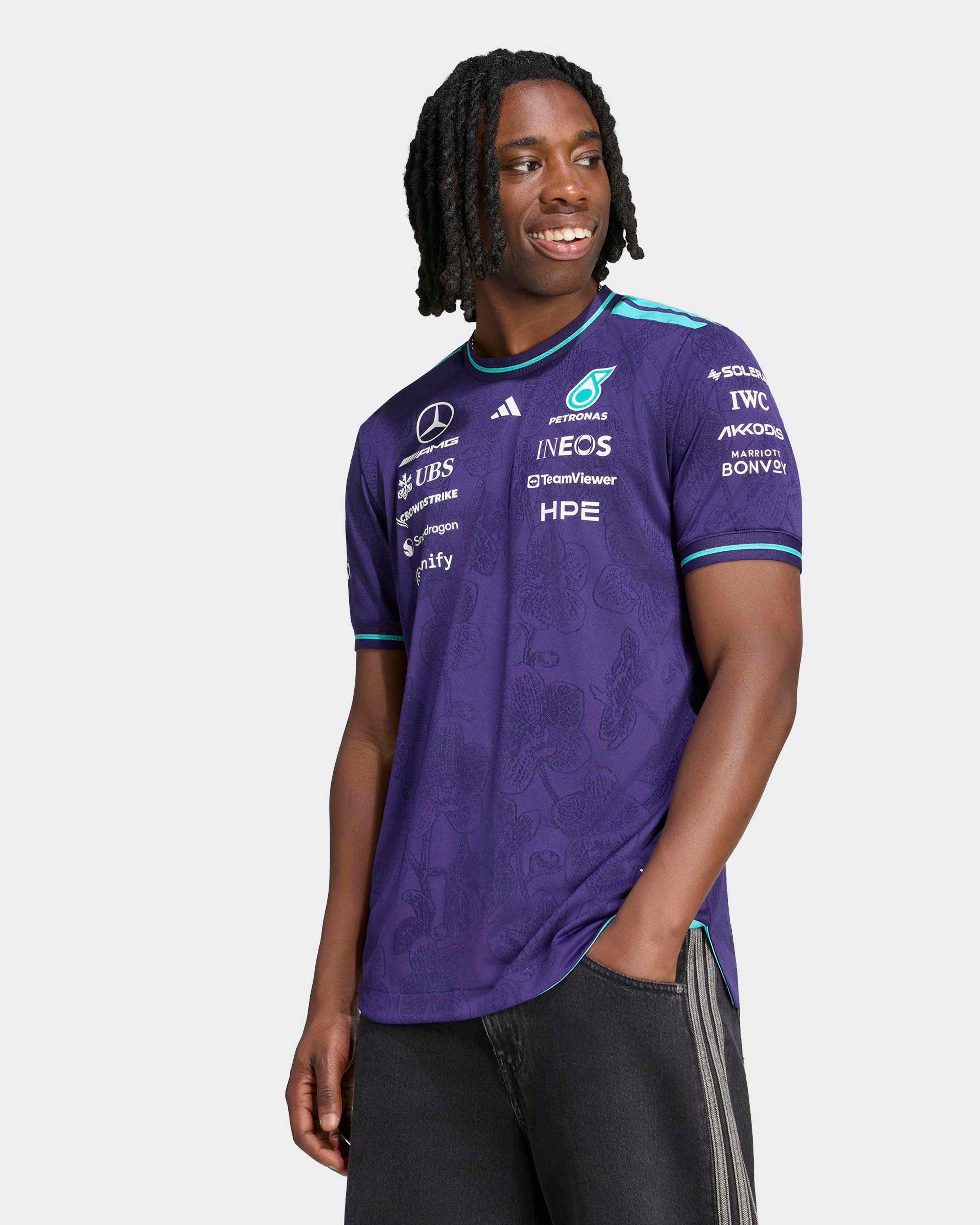 Mens 2026 Vanda Bloom Authentic Driver Tee Purple