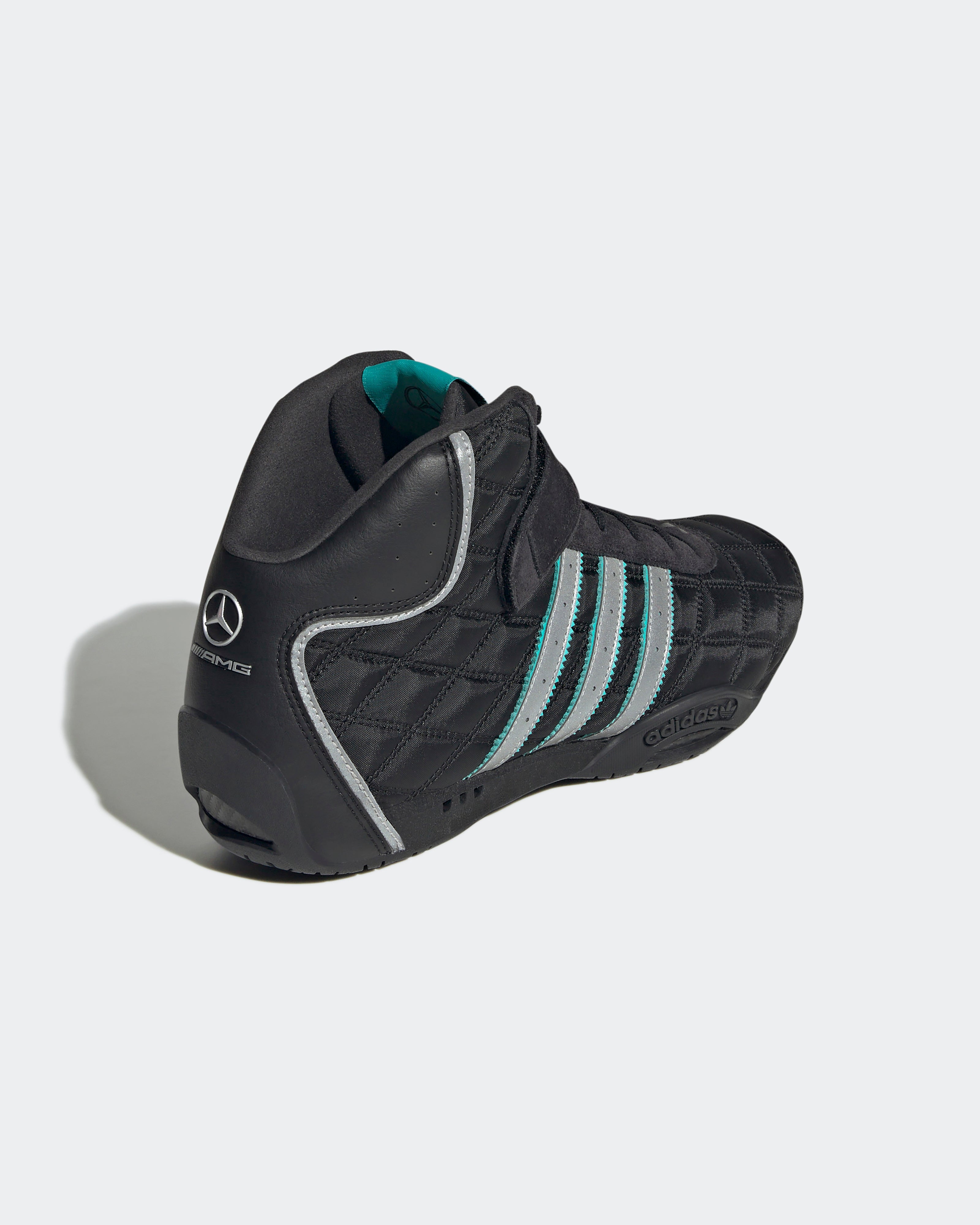【Adidas コリア】 ADIRACER HI MERCEDES AMG PETRONAS F1 TEAM Adi Racer Hi Shoes Black | Official Mercedes-AMG PETRONAS F1