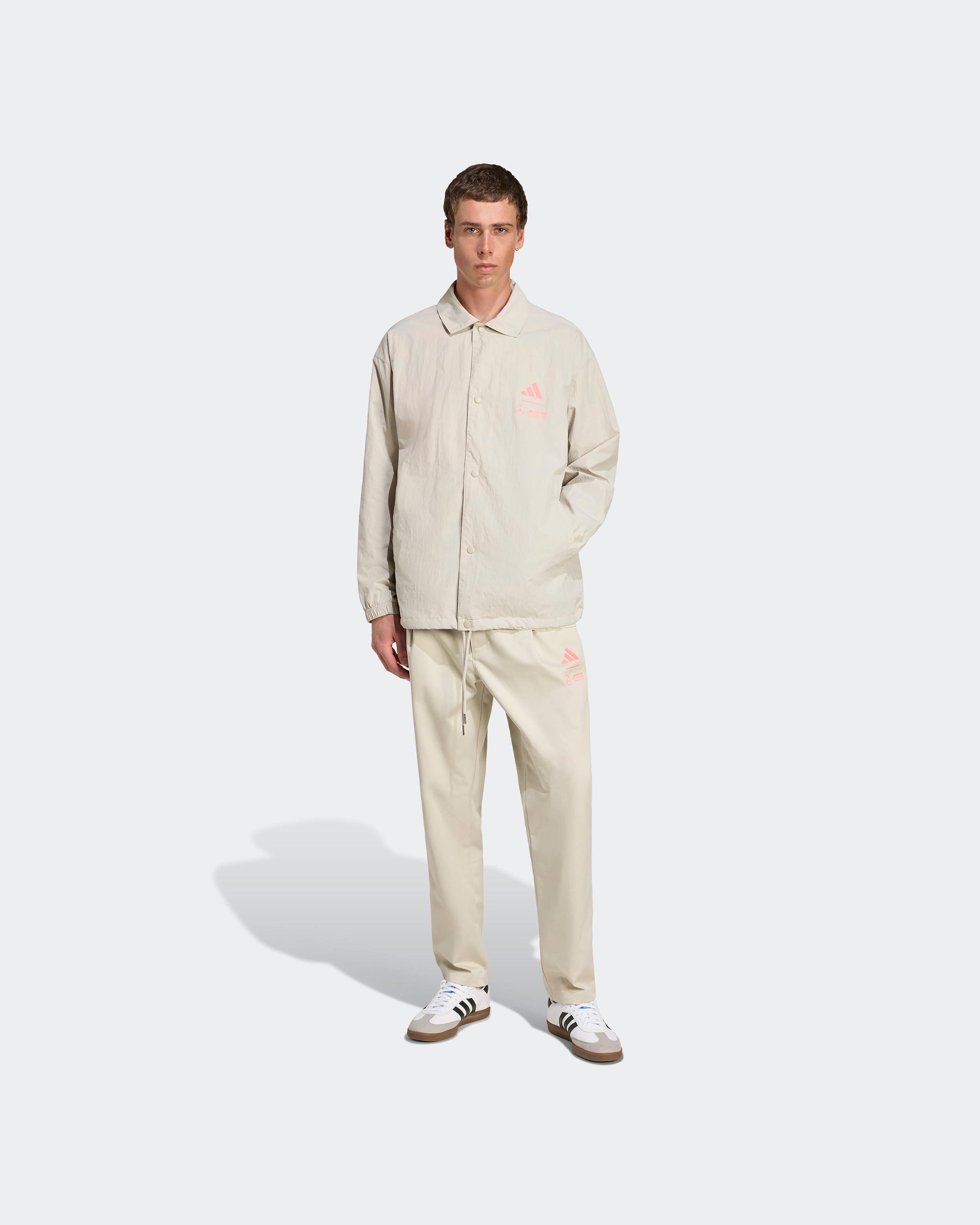 Mens Miami Coach Jacket Beige | Official Mercedes-AMG Mens Miami Coach Jacket Beige | Official Mercedes-AMG