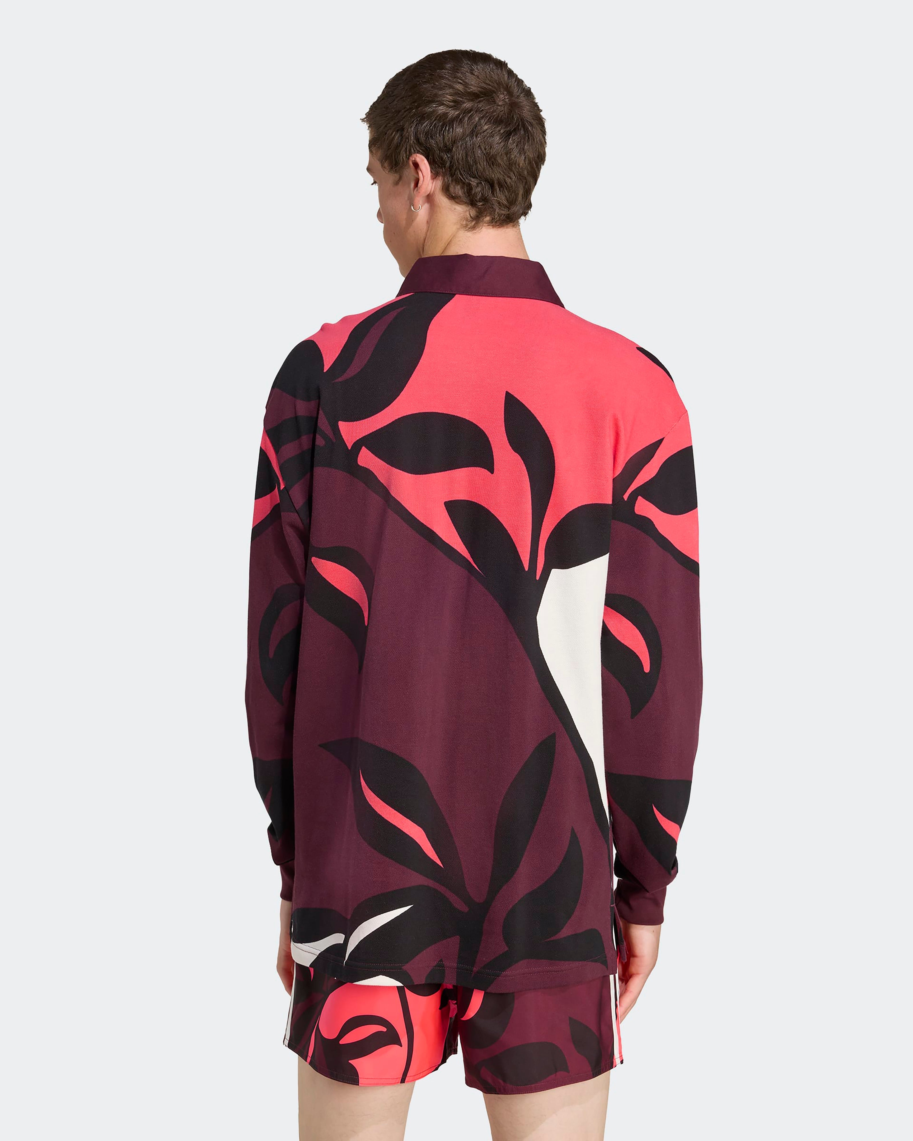 Mens Miami Long Sleeve Polo Floral | Official Mercedes-AMG