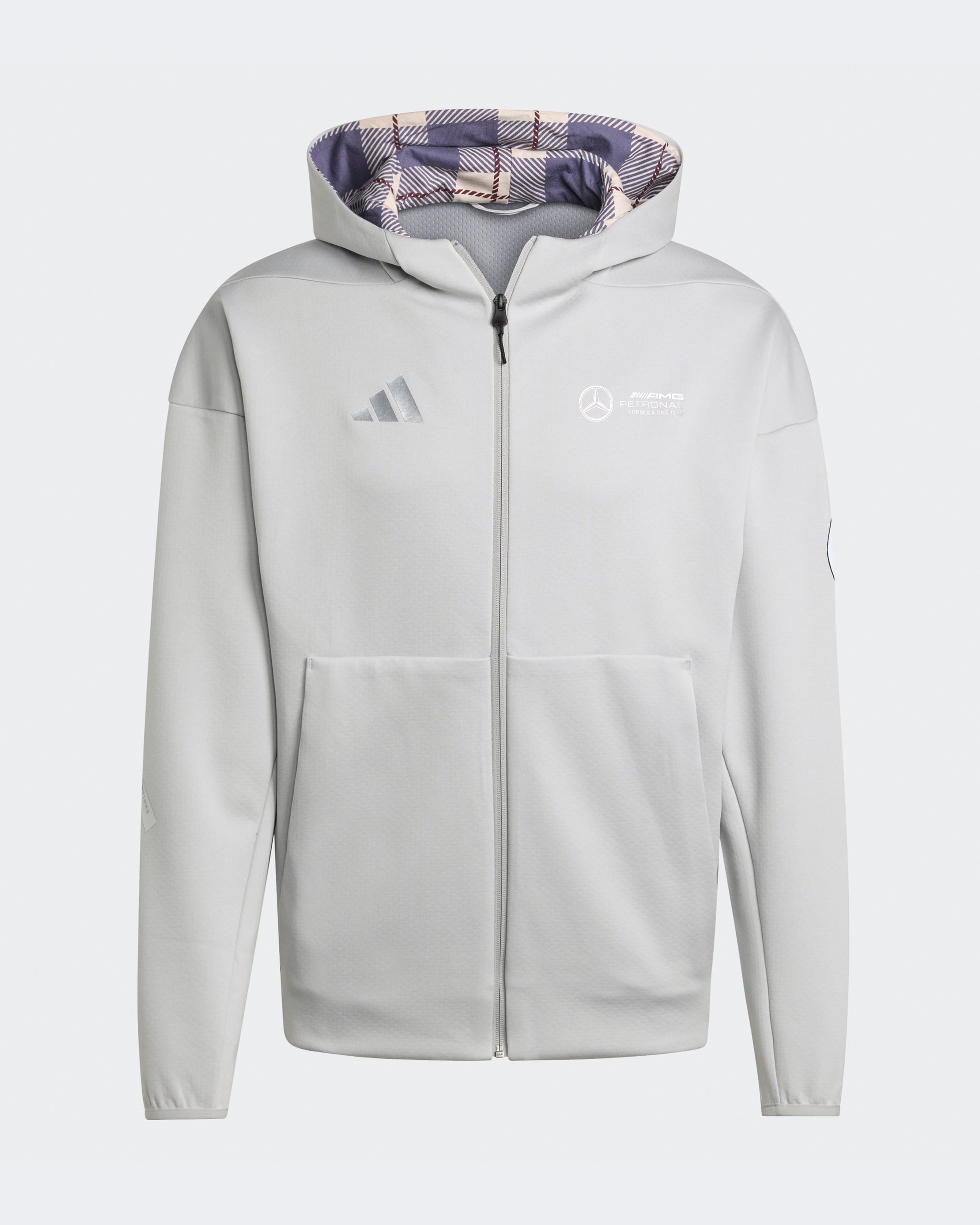 Mens Silver Arrows Full-Zip Hoody Grey