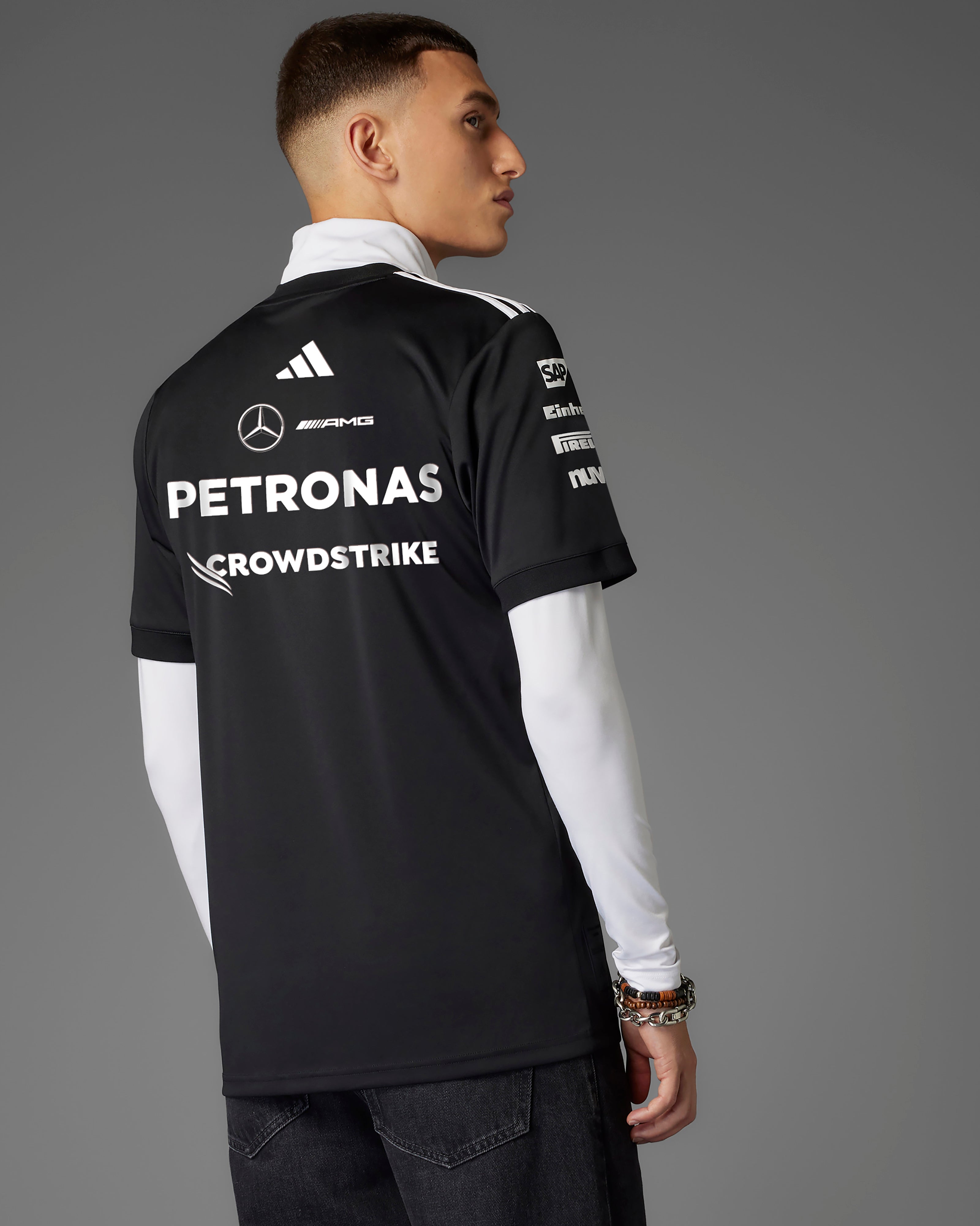 Mens 2025 Team Driver Tee Black | Official Mercedes-AMG