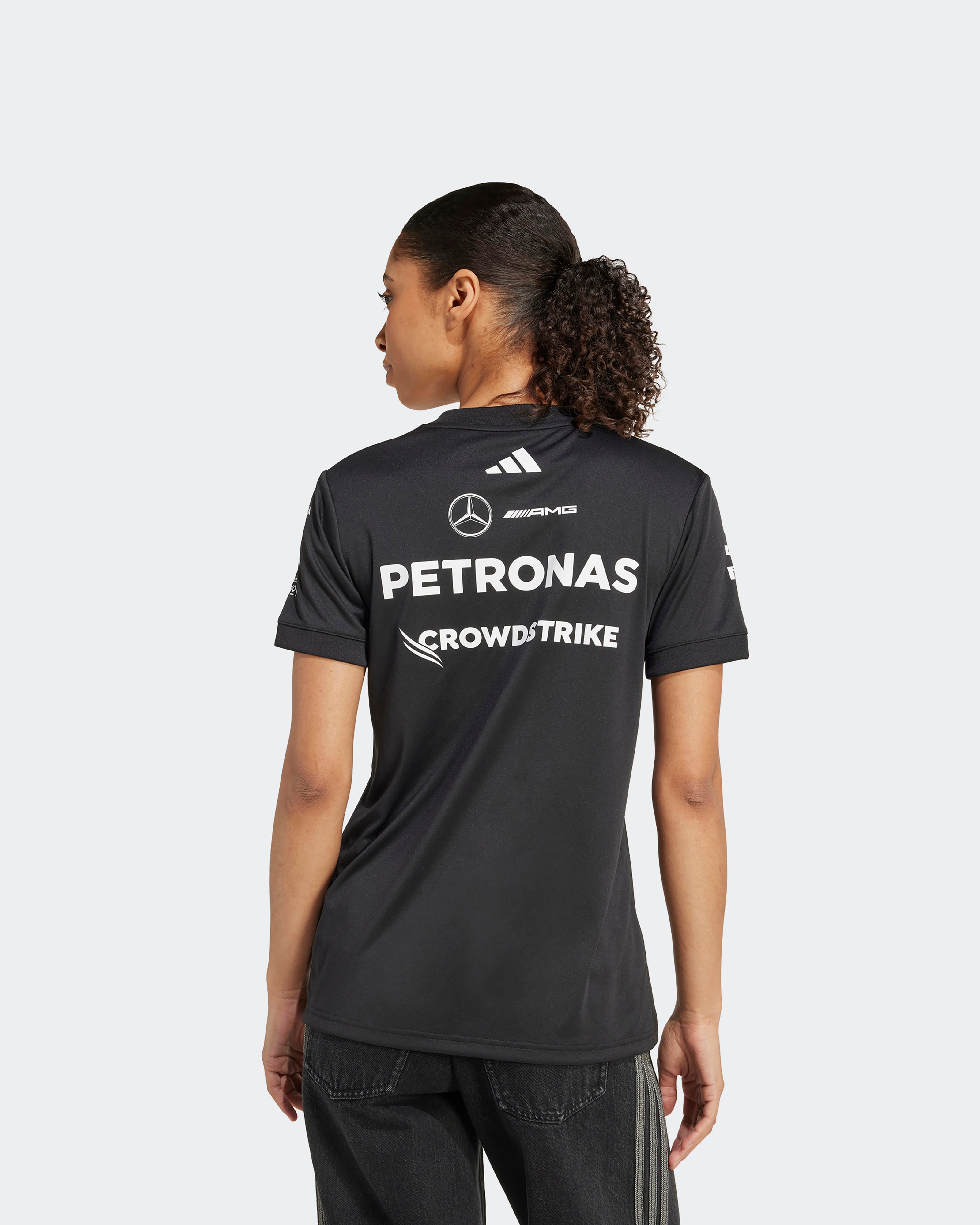 Womens 2025 Team Driver Tee Black | Official Mercedes-AMG PETRONAS