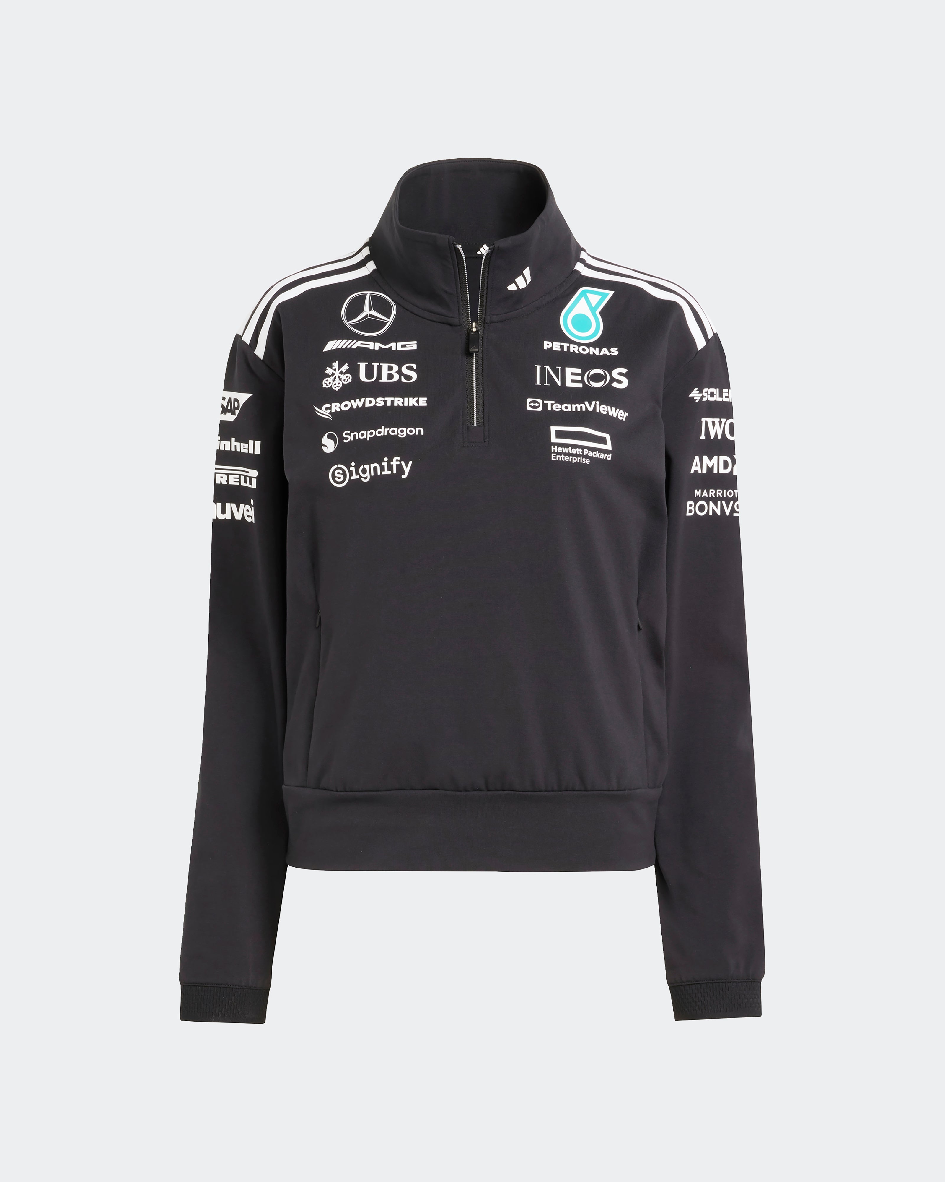 Womens 2025 Team Quarter Zip Black | Official Mercedes-AMG