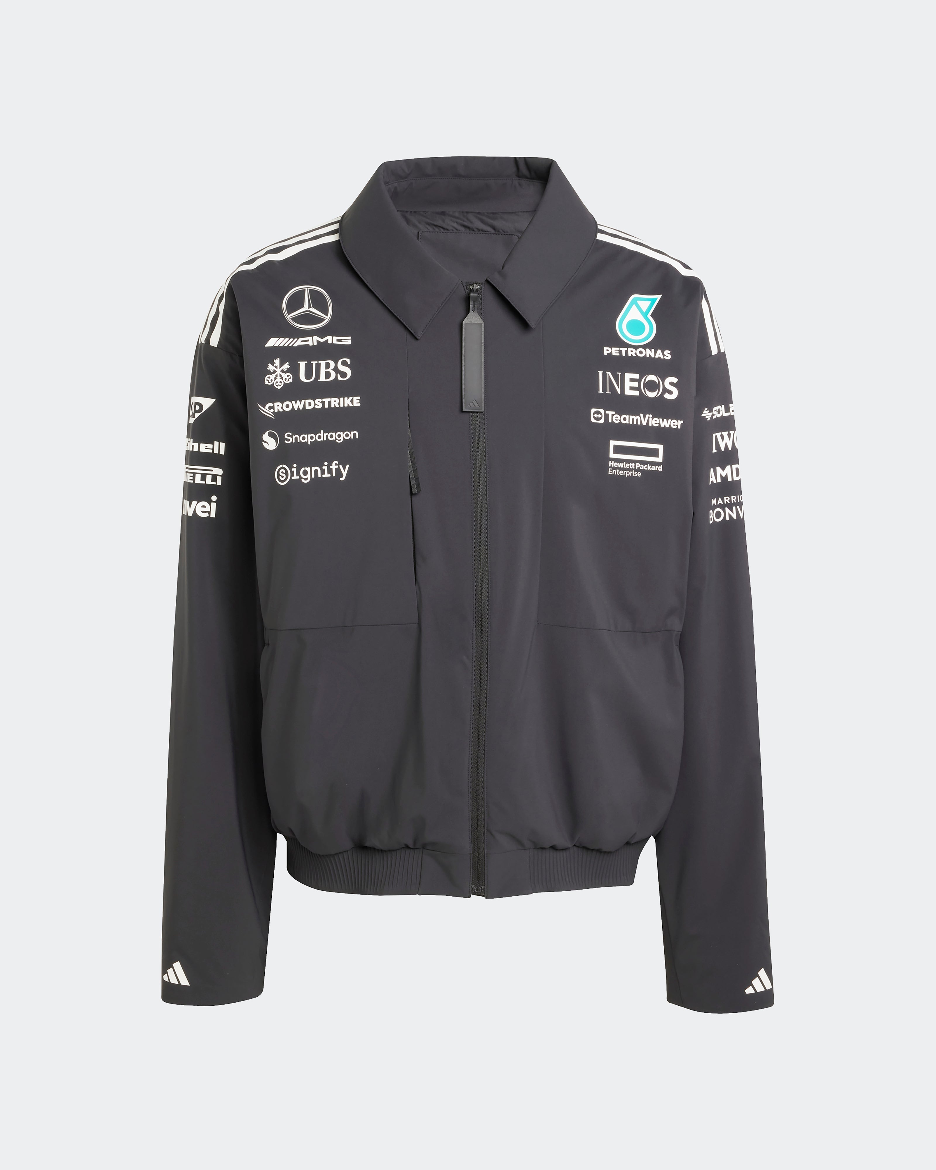 Mens 2025 Team Jacket Black | Official Mercedes-AMG PETRONAS