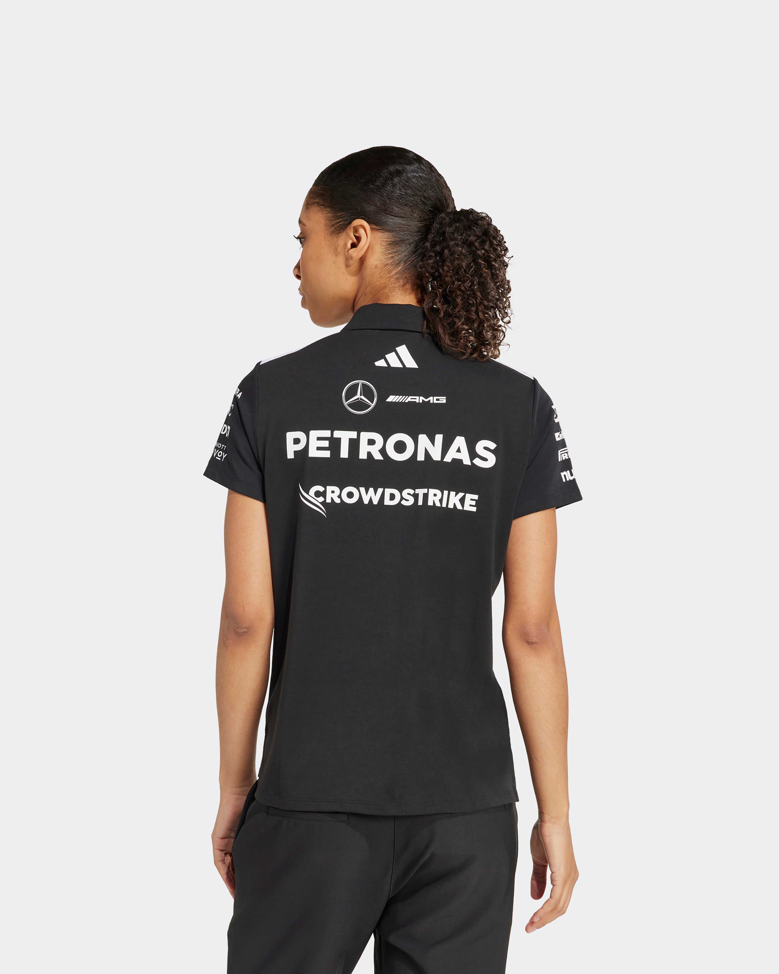 F1開催★mercedes-amg official team polo Mens 2025 Team Polo Black | Official Mercedes-AMG PETRONAS