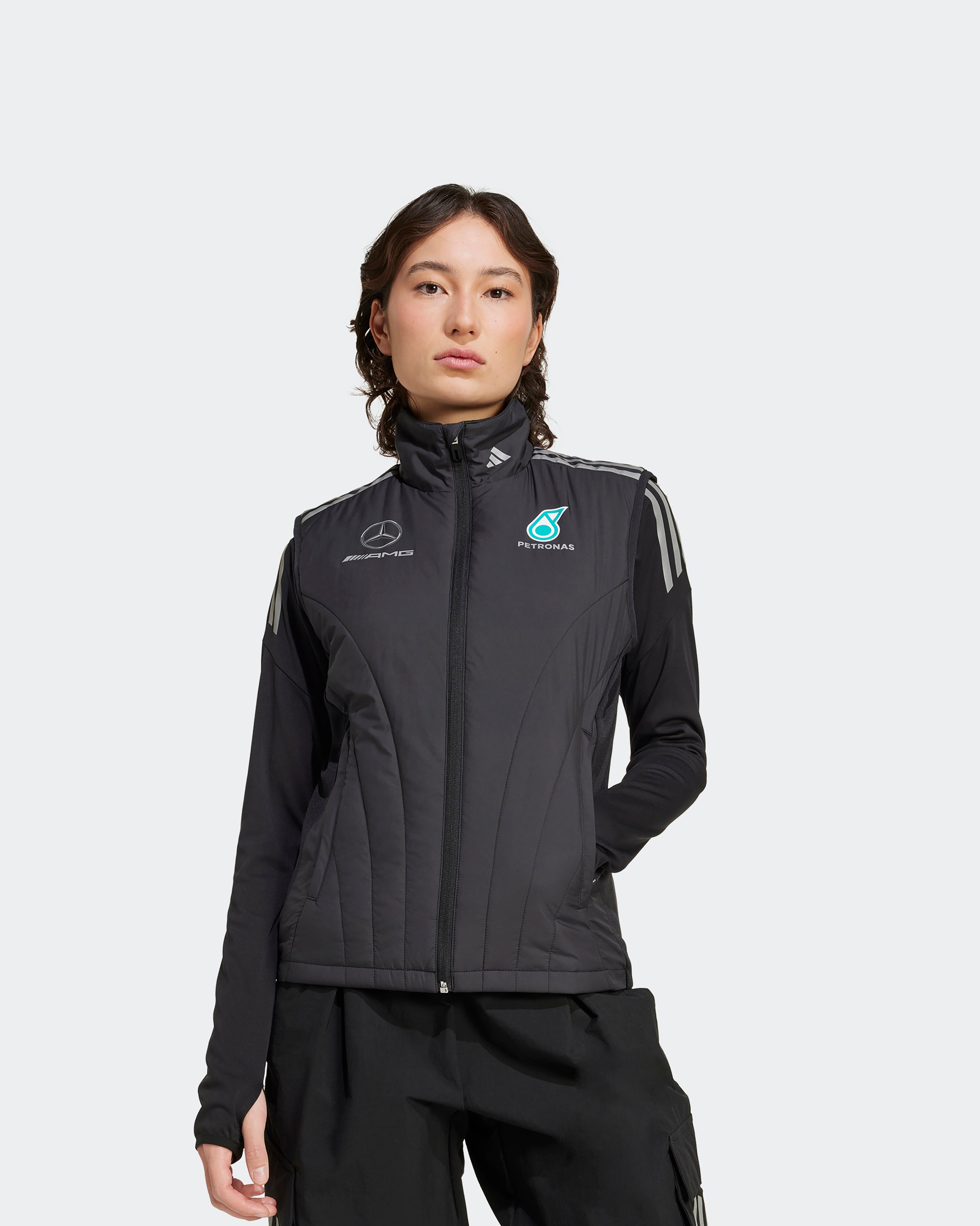 Womens 2025 Mechanics Vest Black | Official Mercedes-AMG PETRONAS