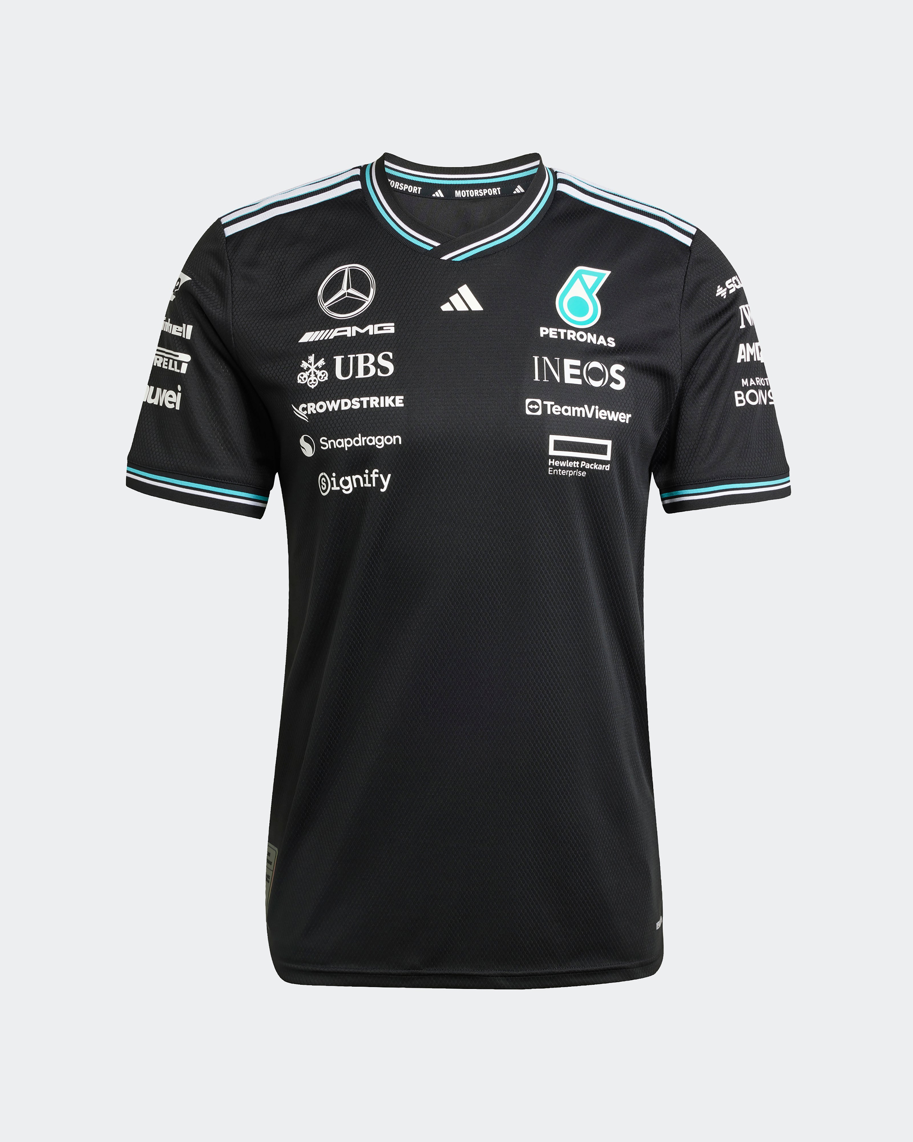 Mens 2025 Authentic Driver Tee Black | Official Mercedes-AMG
