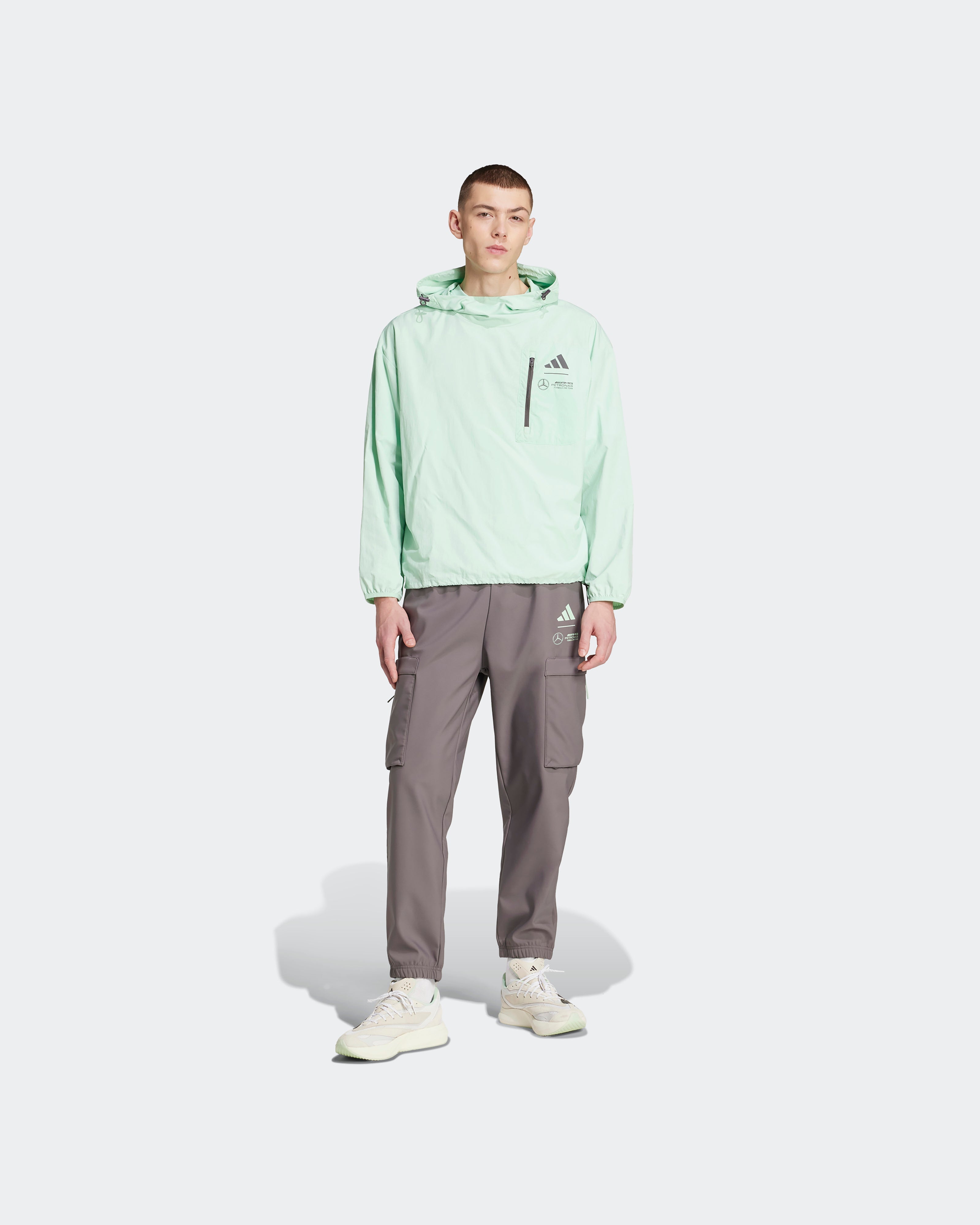Mens Premium Woven Windbreaker Green | Official Mercedes-AMG