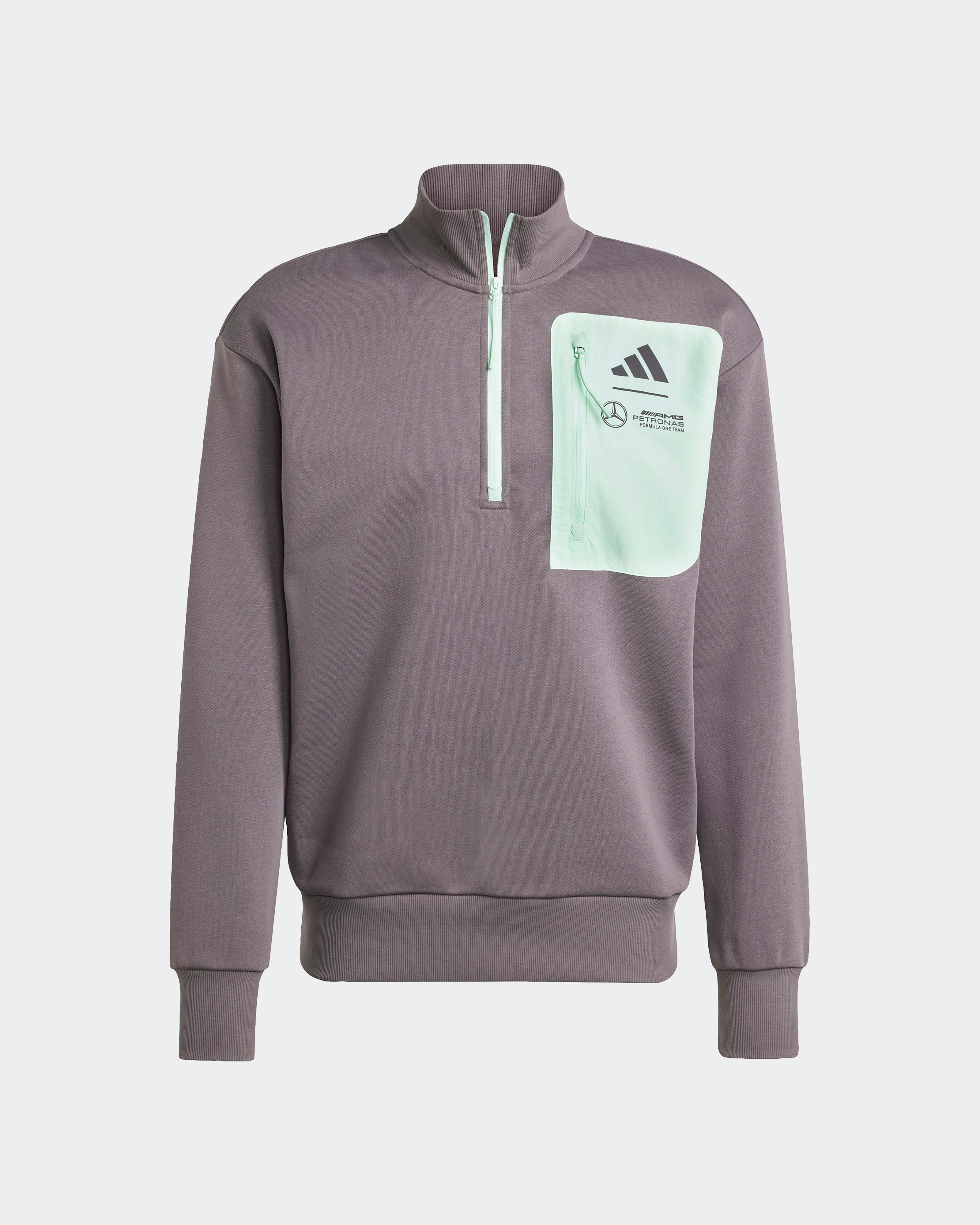 Mens Premium Woven Fleece Top Grey