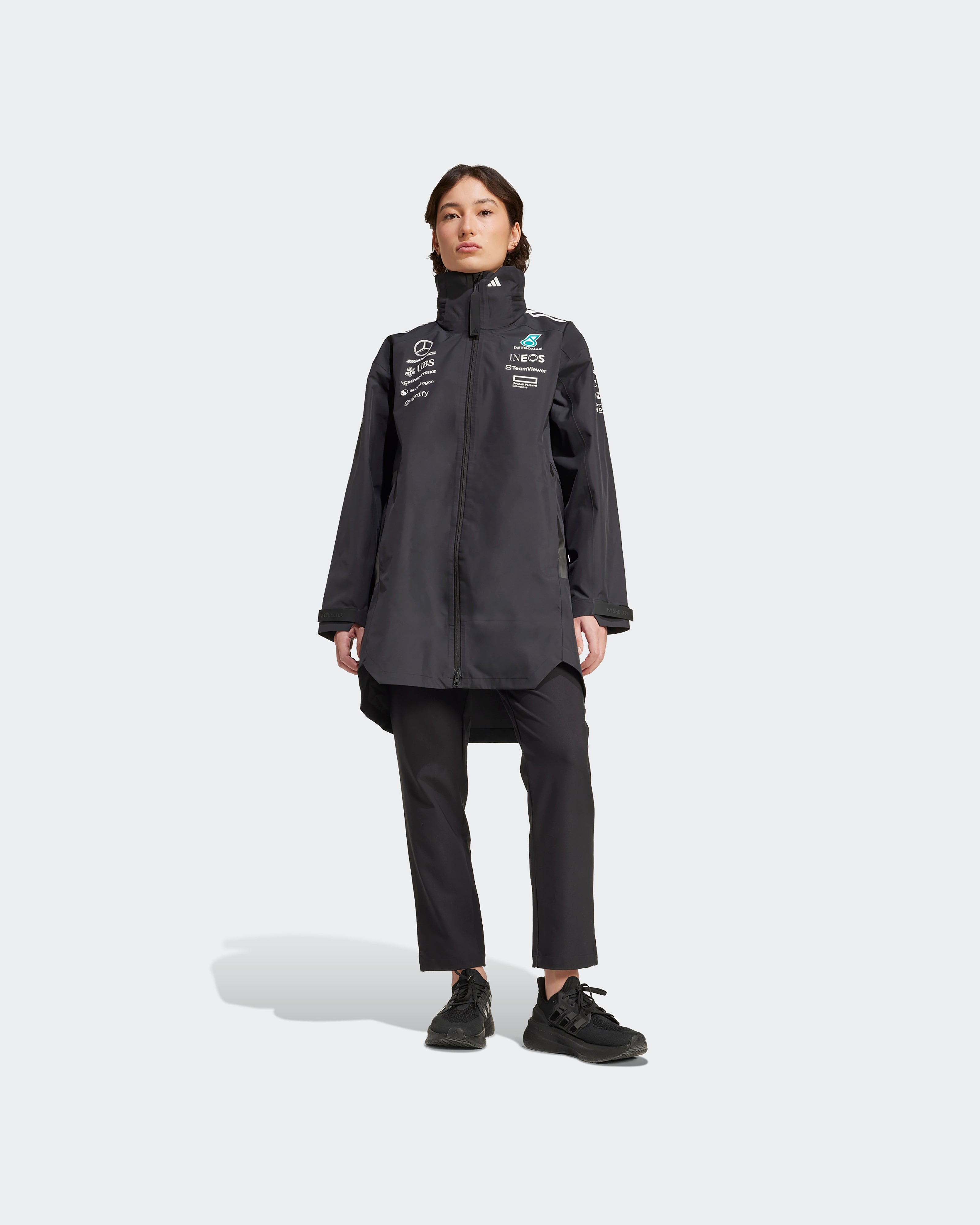 Womens 2025 Team Myshelter Jacket Black | Official Mercedes-AMG