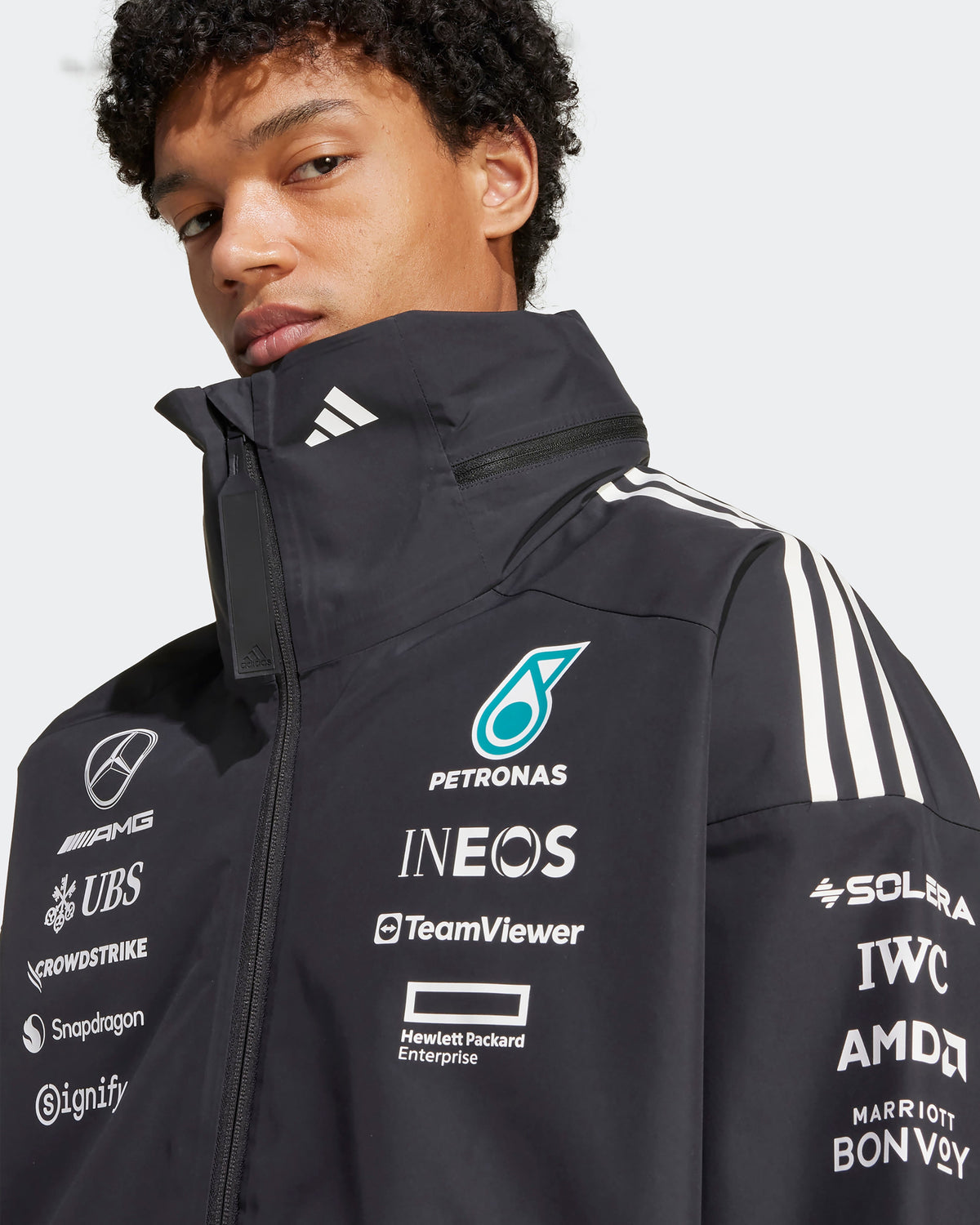 Mens 2025 Team Myshelter Jacket Black | Official Mercedes-AMG 