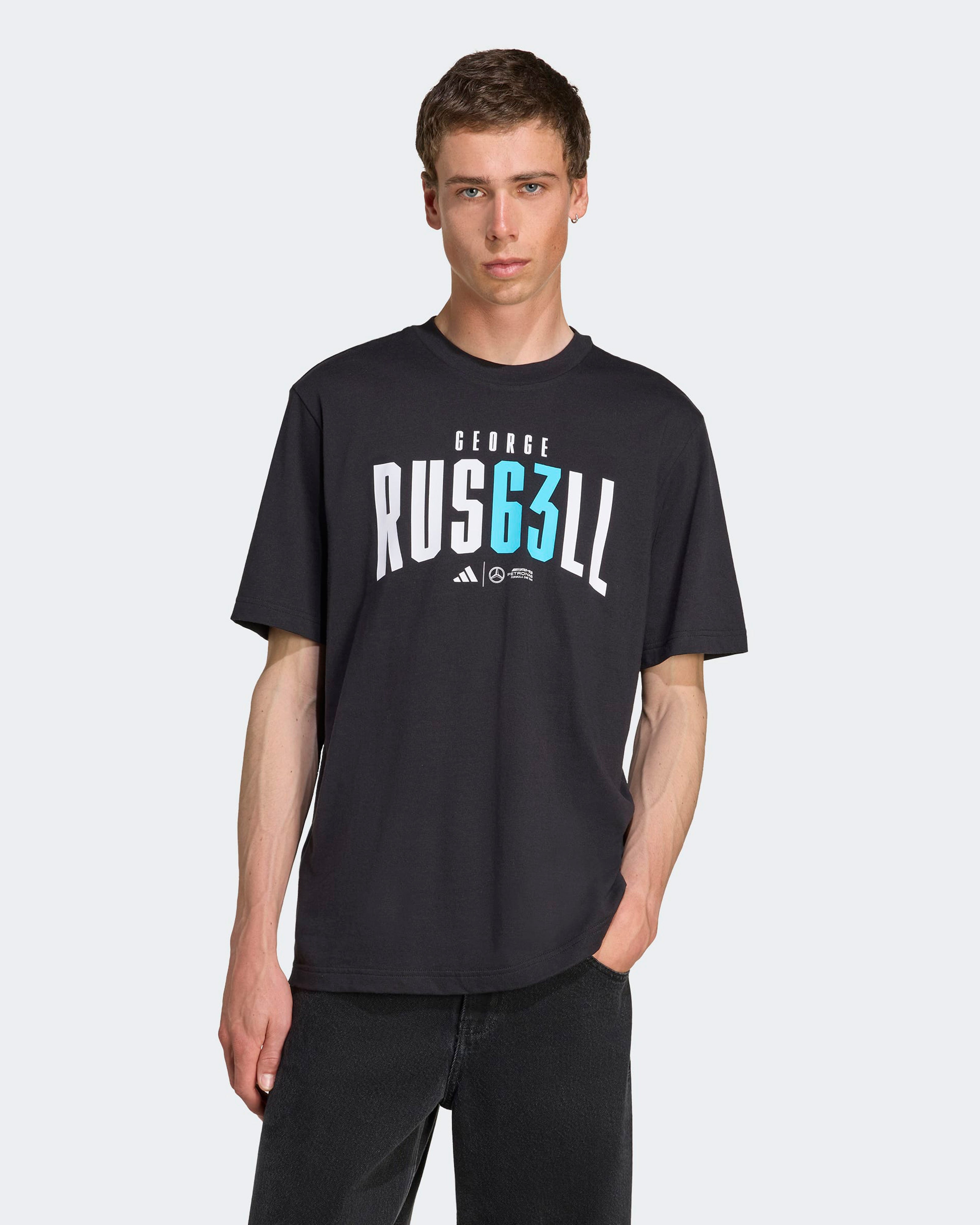 Mens George Russell T-shirt Black