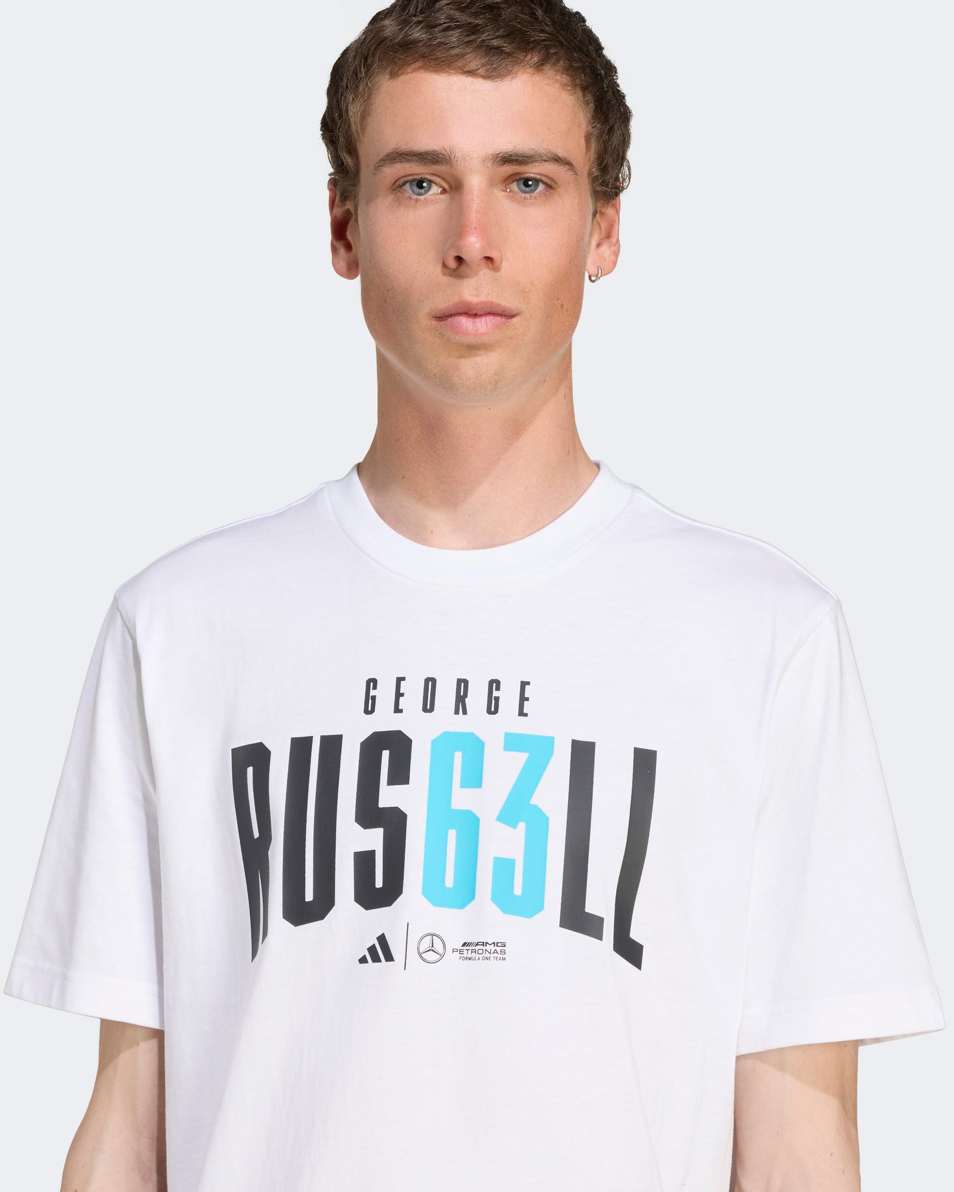 Mens George Russell T-shirt White