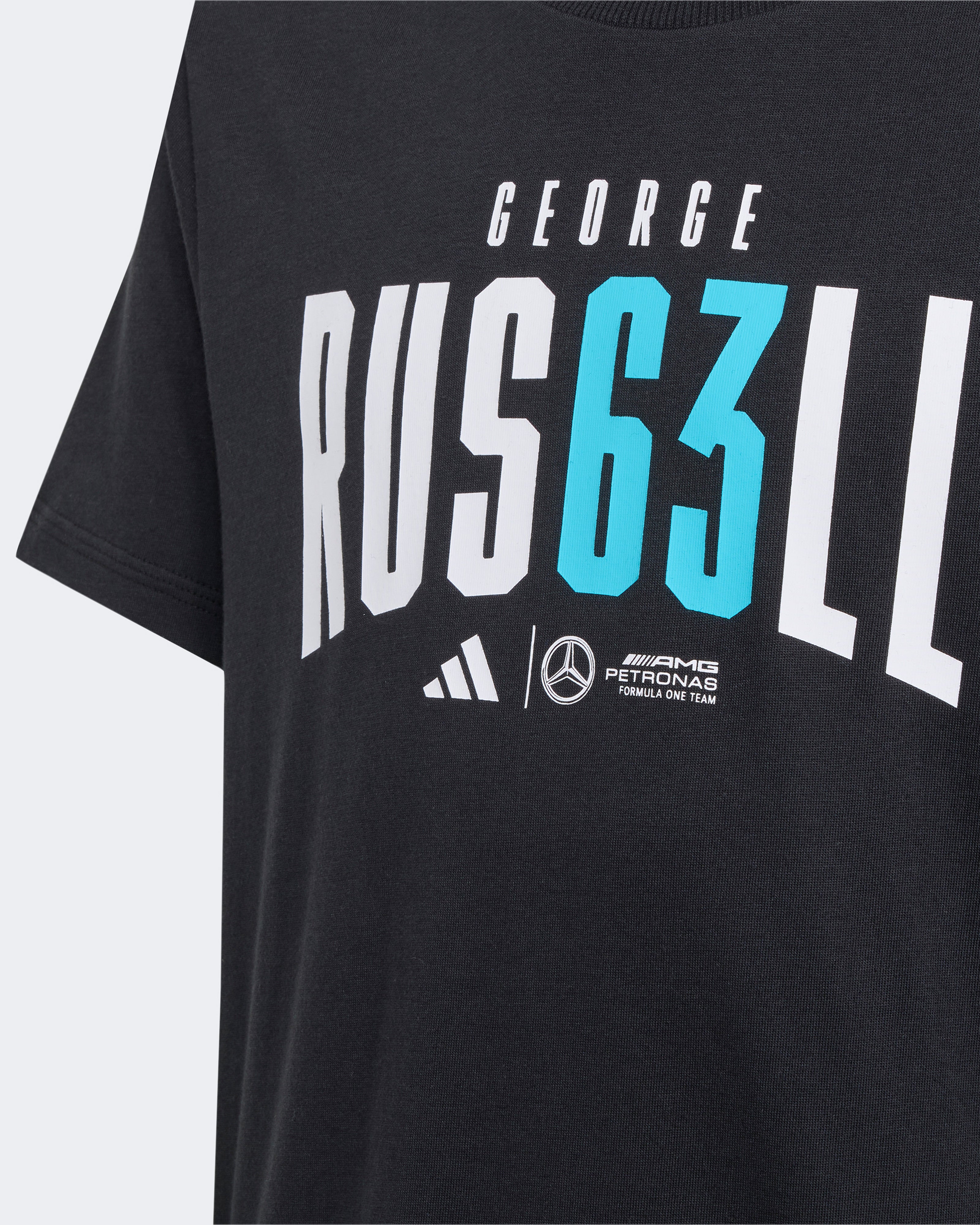 Kids George Russell T-shirt Black