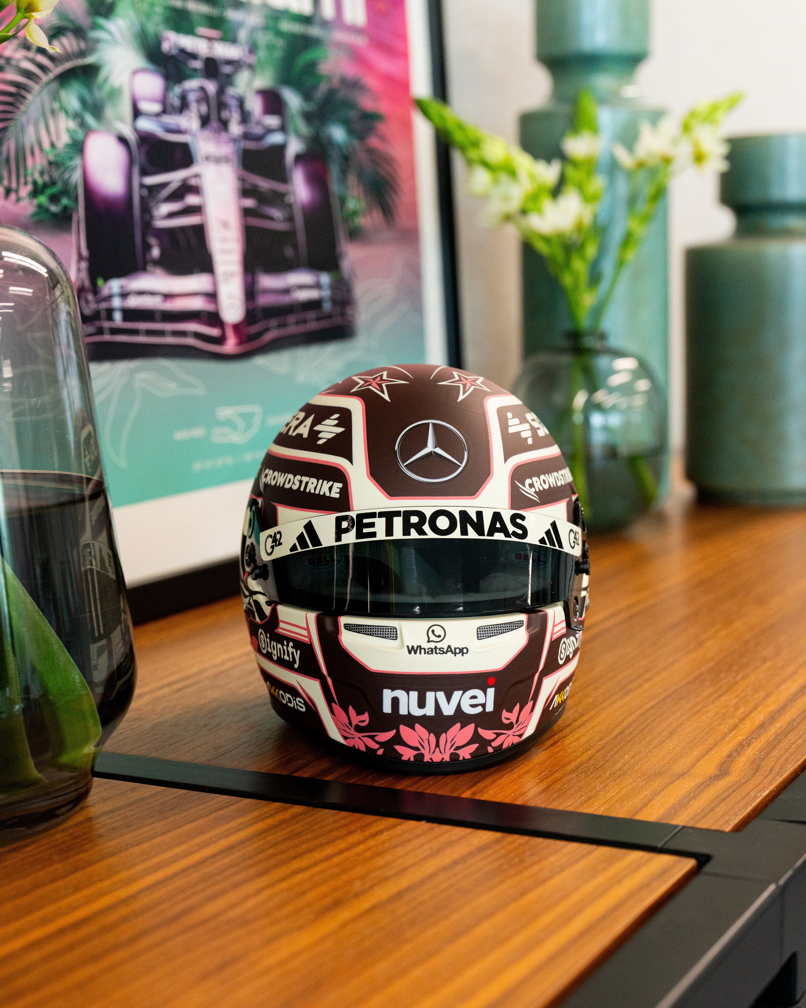 Kimi Antonelli 2025 Miami Mini Bell Helmet Replica 1:2
