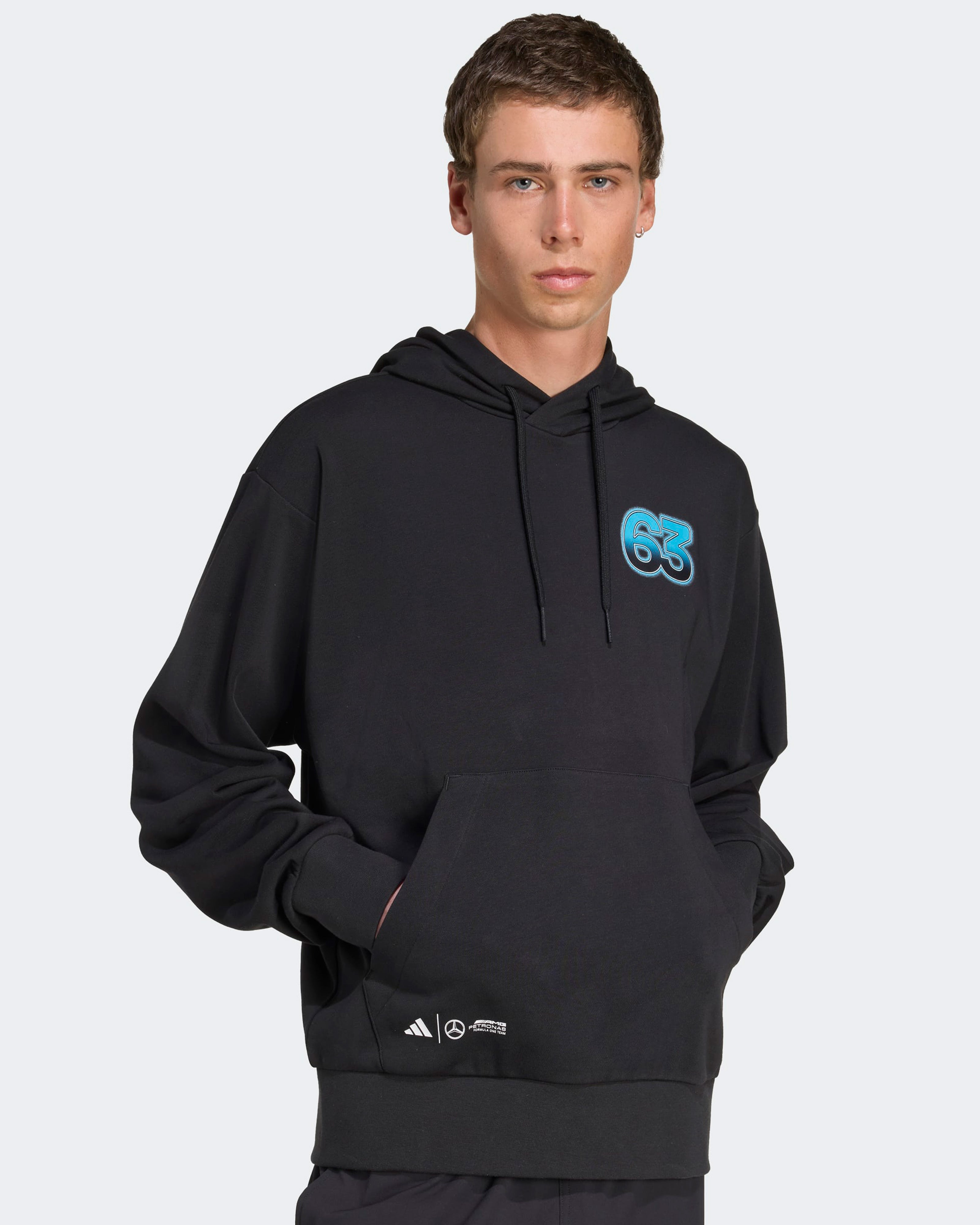 Mens George Russell Graphic Hoody Black