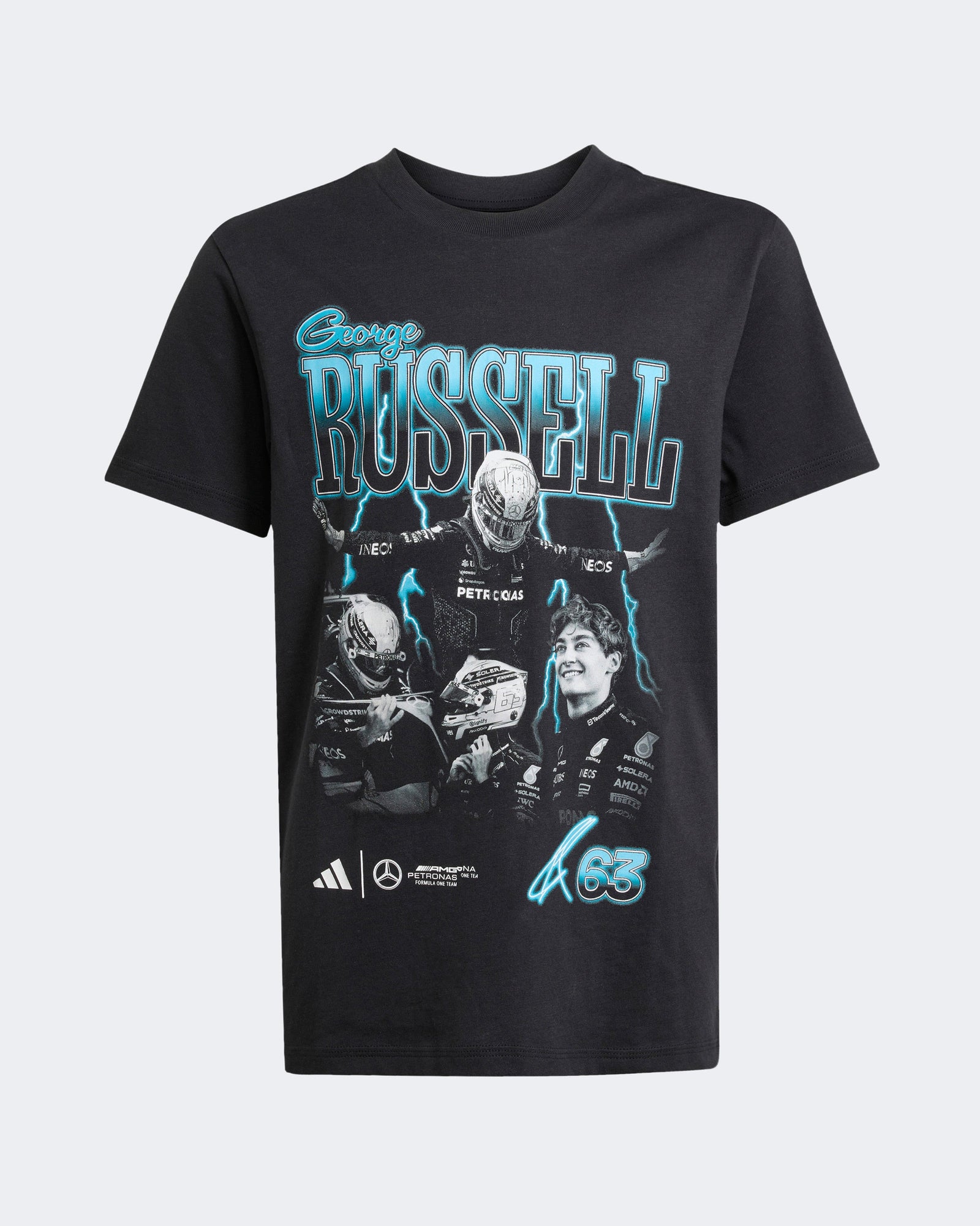 Kids George Russell Graphic T-shirt Black