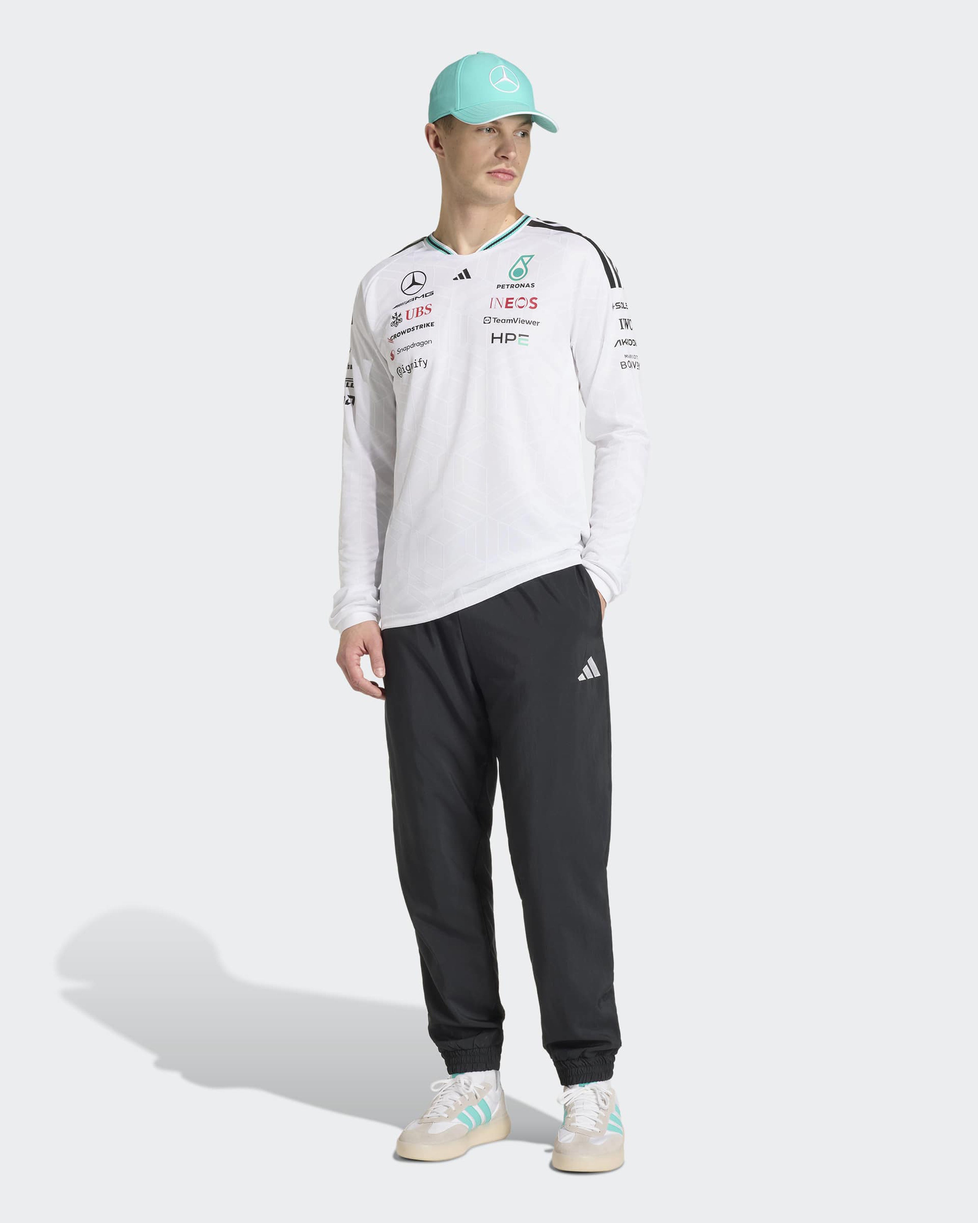 Mens 2026 Authentic Long-Sleeve Driver Tee White