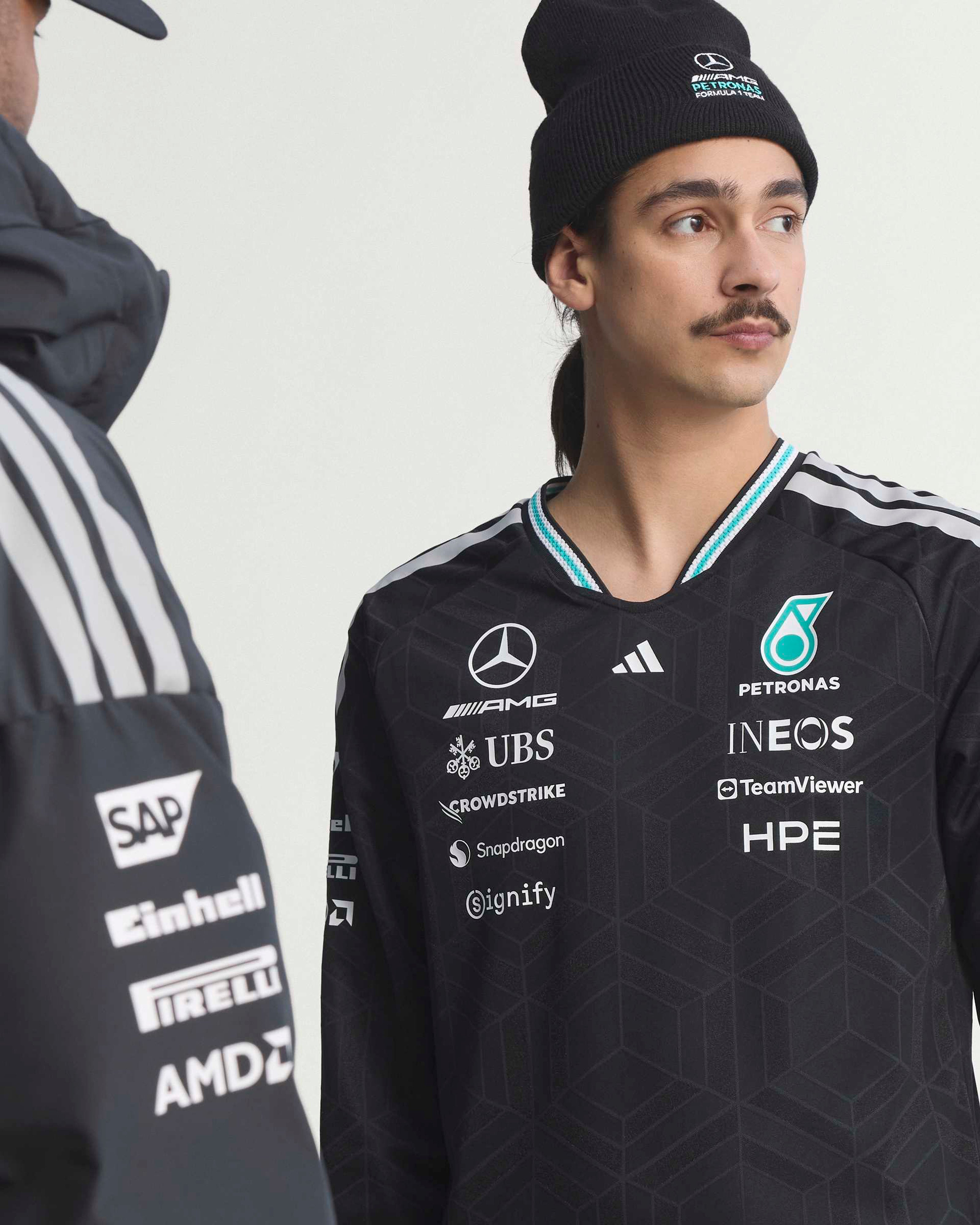 Men's 2026 Authentic Driver Long Sleeve Tee – Black | Mercedes-AMG