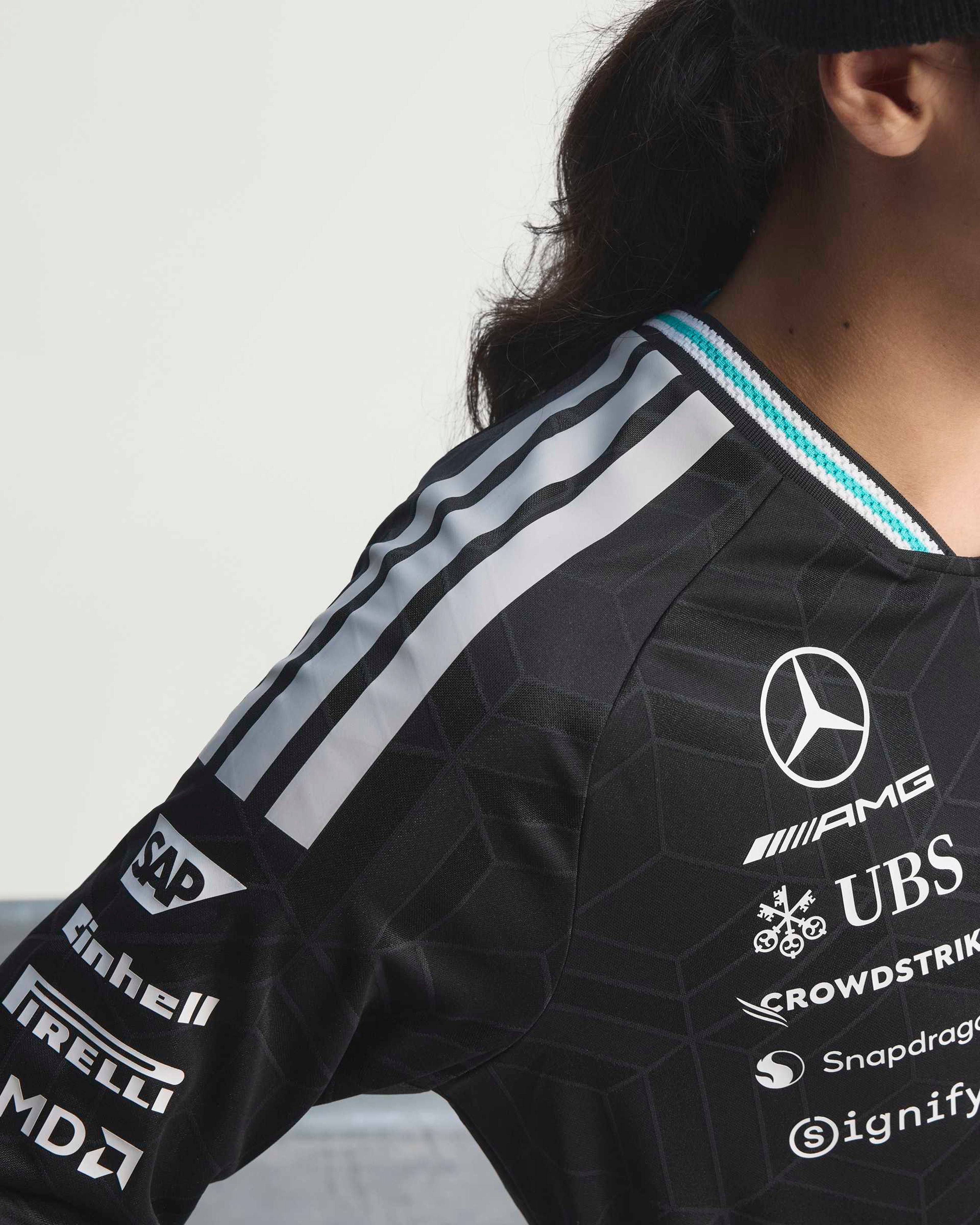 Men's 2026 Authentic Driver Long Sleeve Tee – Black | Mercedes-AMG
