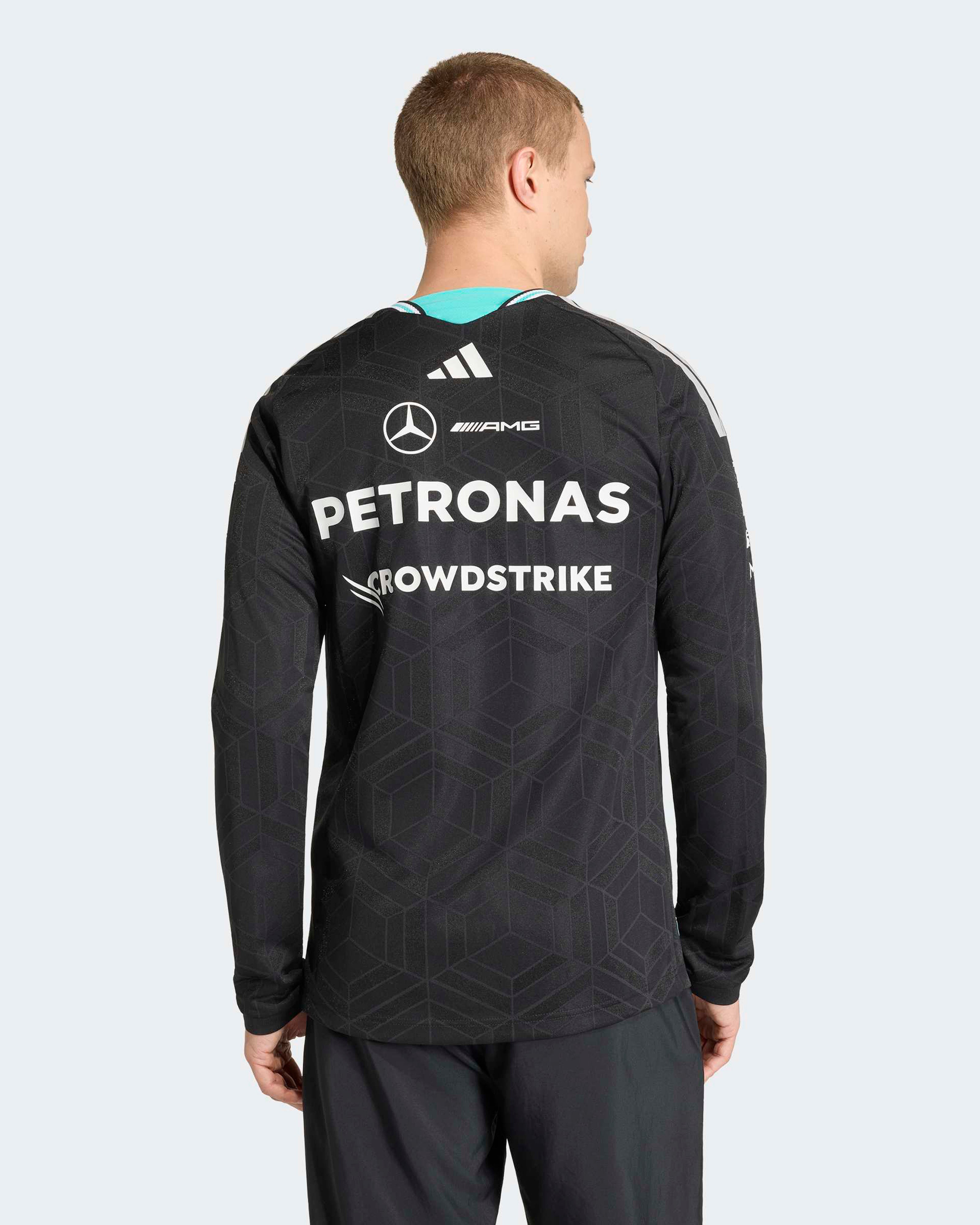 Men's 2026 Authentic Driver Long Sleeve Tee – Black | Mercedes-AMG
