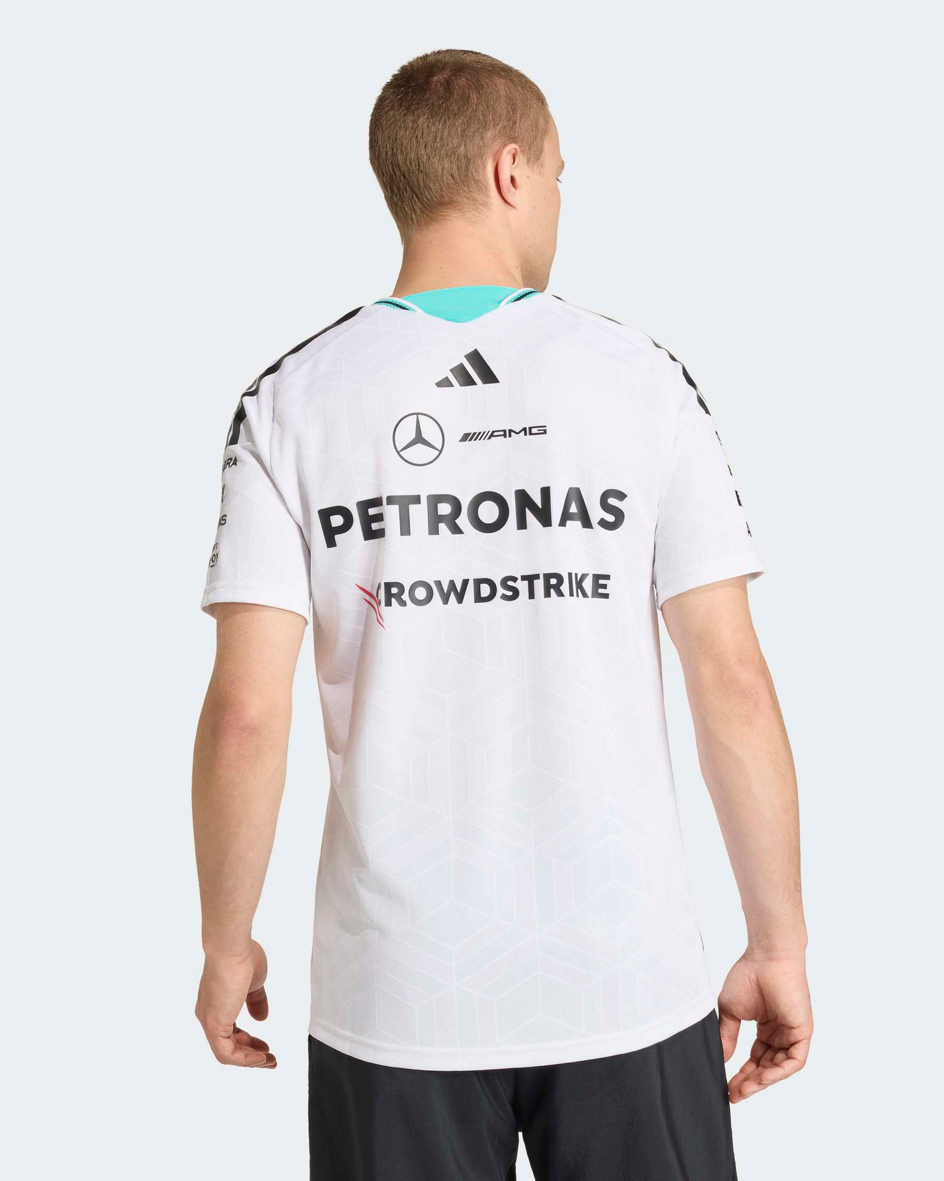 Mens 2026 Authentic Driver Tee – White | Official Mercedes-AMG