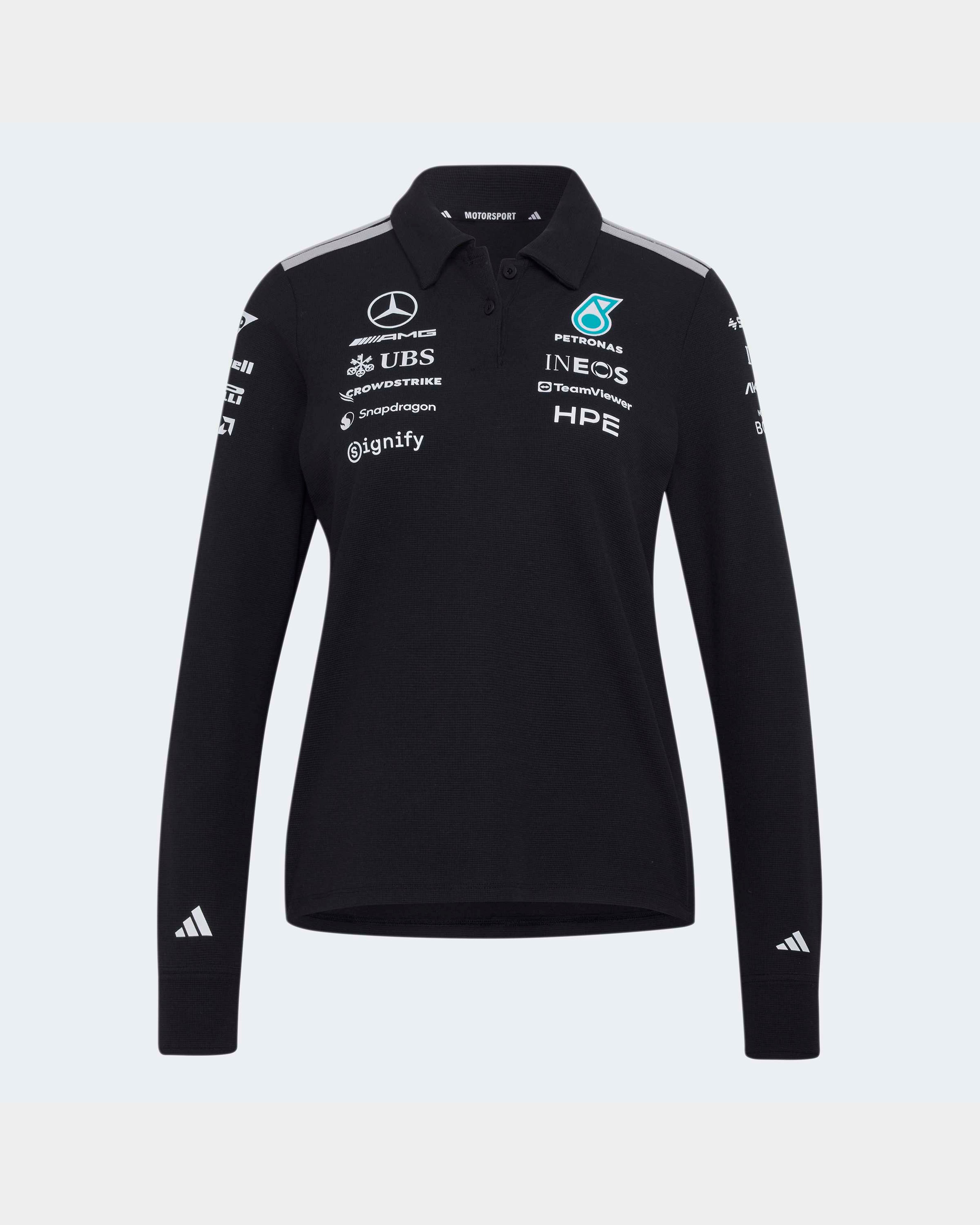 Women's 2026 Mercedes-AMG F1 Team Long-Sleeve Polo - Black