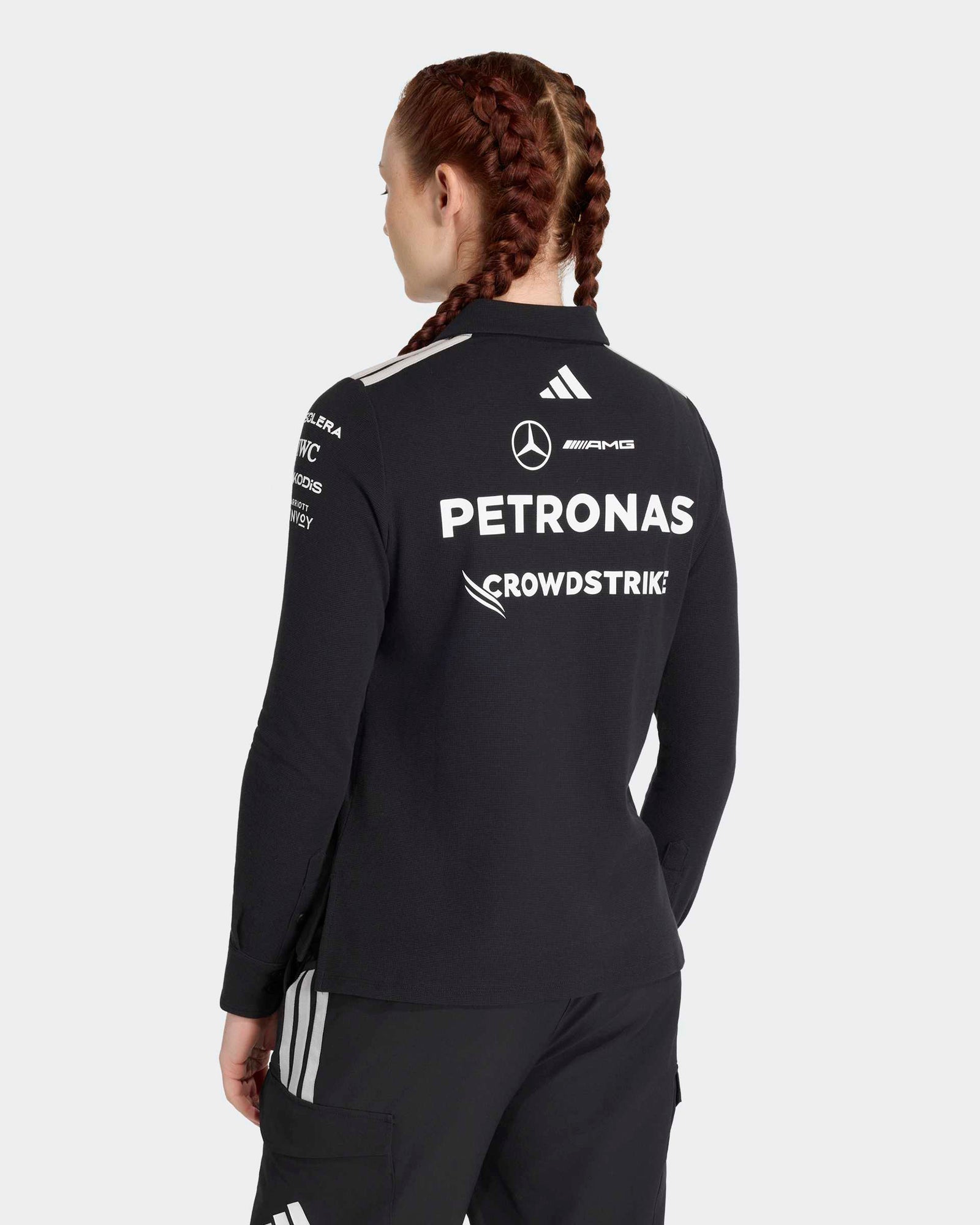 Womens 2026 Team Long-Sleeve Polo Black