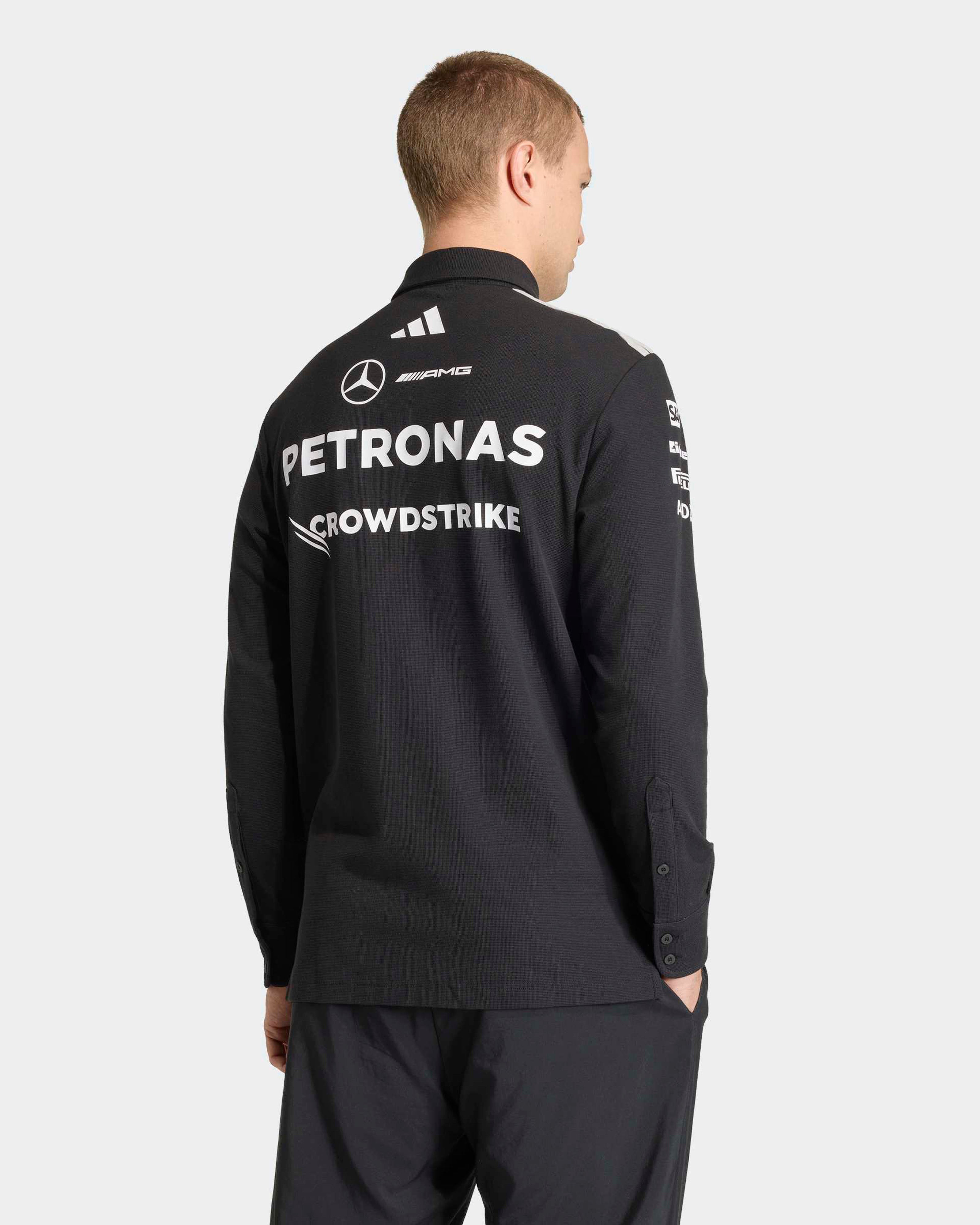 Official Mercedes-AMG PETRONAS F1 Team Men's 2026 Long-Sleeve Polo