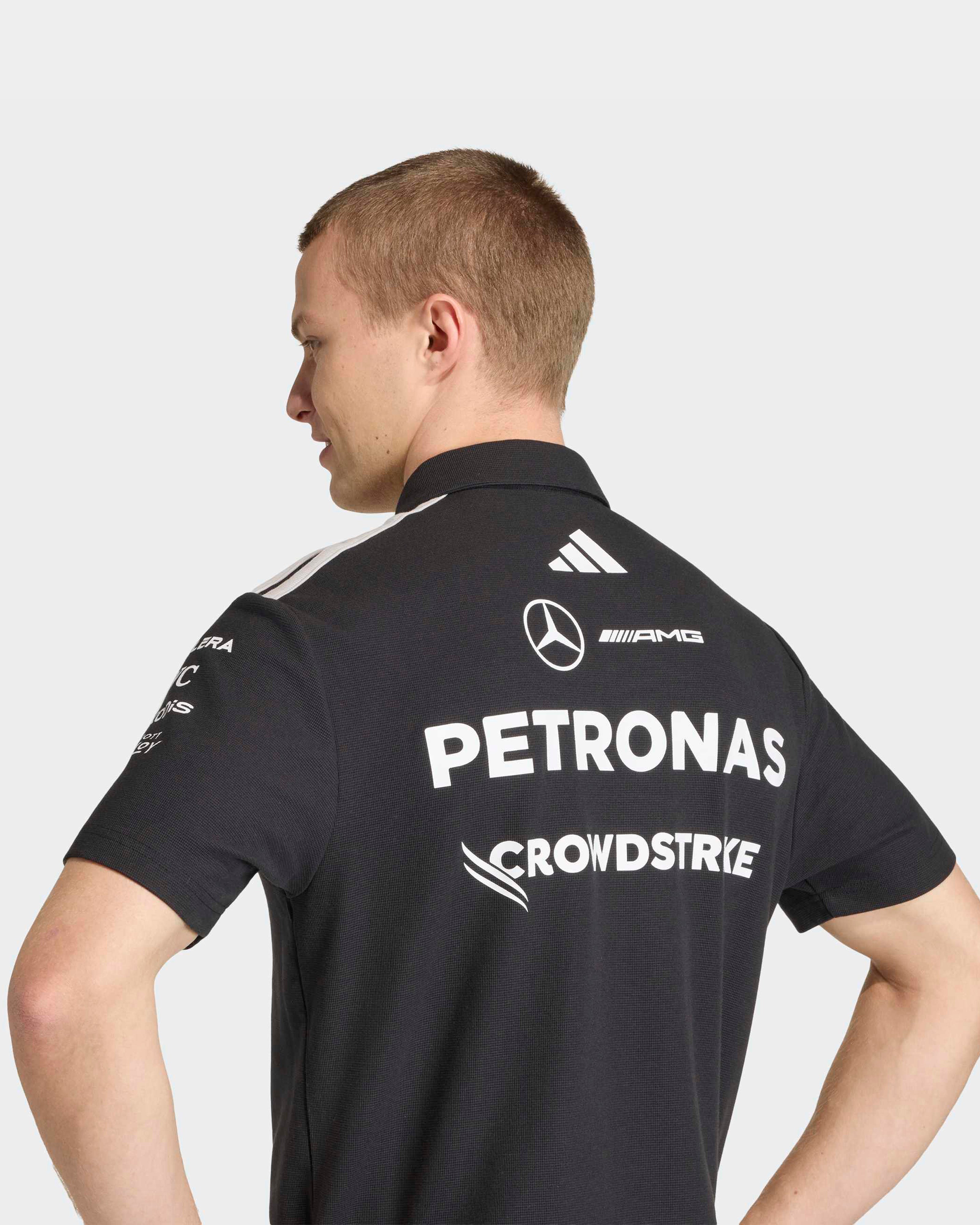 Men's 2026 Team Polo Shirt - Black | Mercedes-AMG Petronas F1