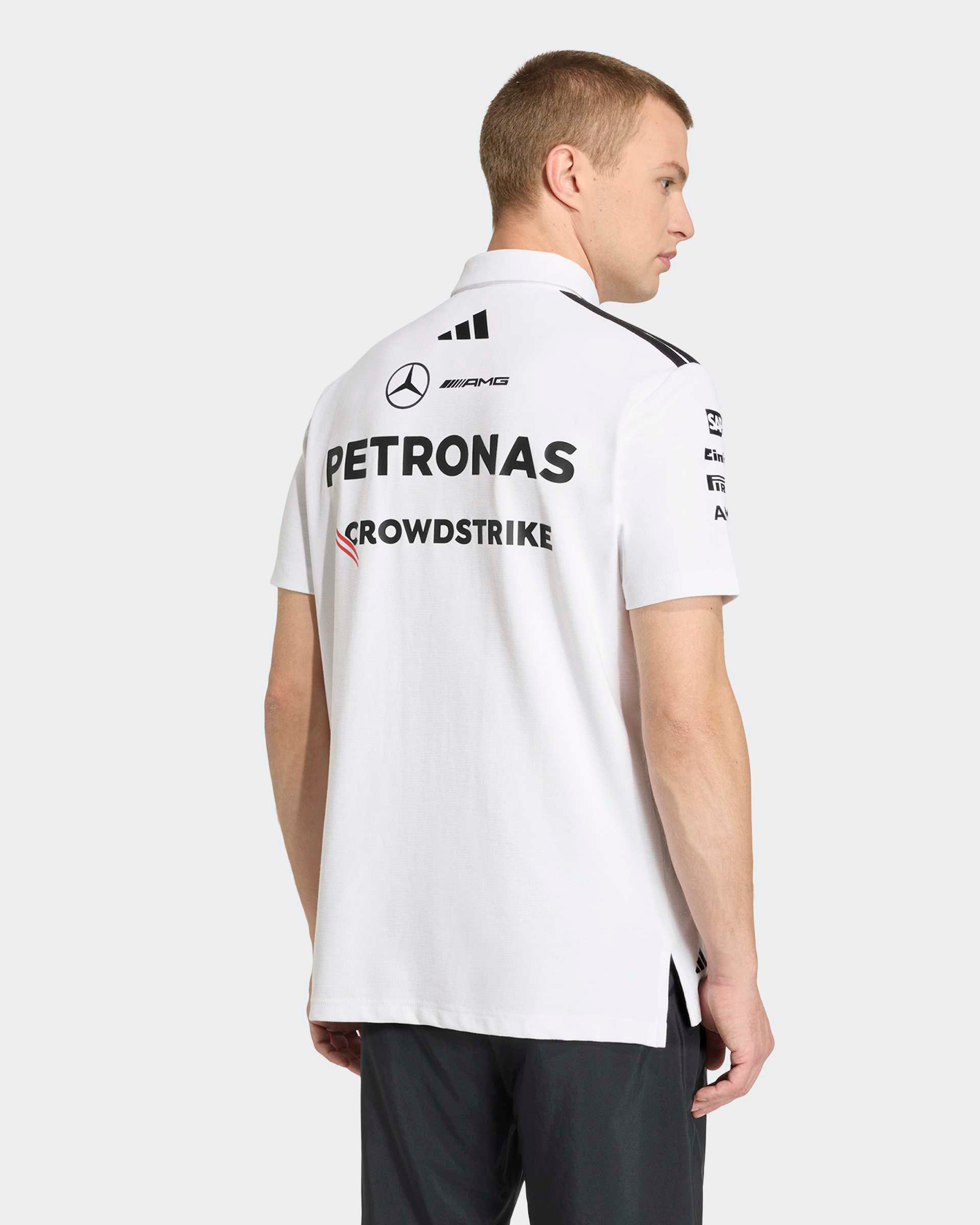 Official Men's 2026 Team Polo Shirt - White | Mercedes-AMG