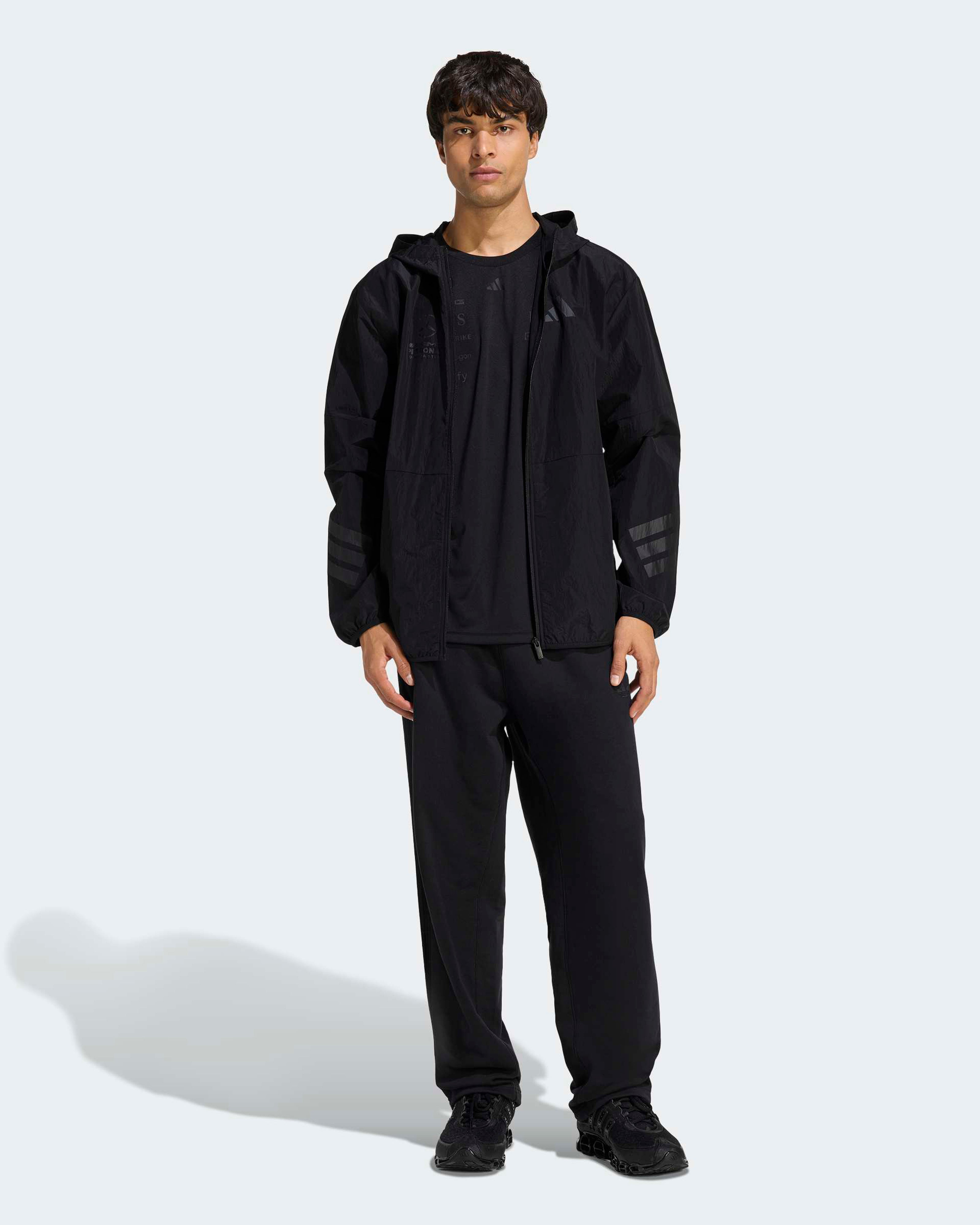 Mens Lights Out Windbreaker Black