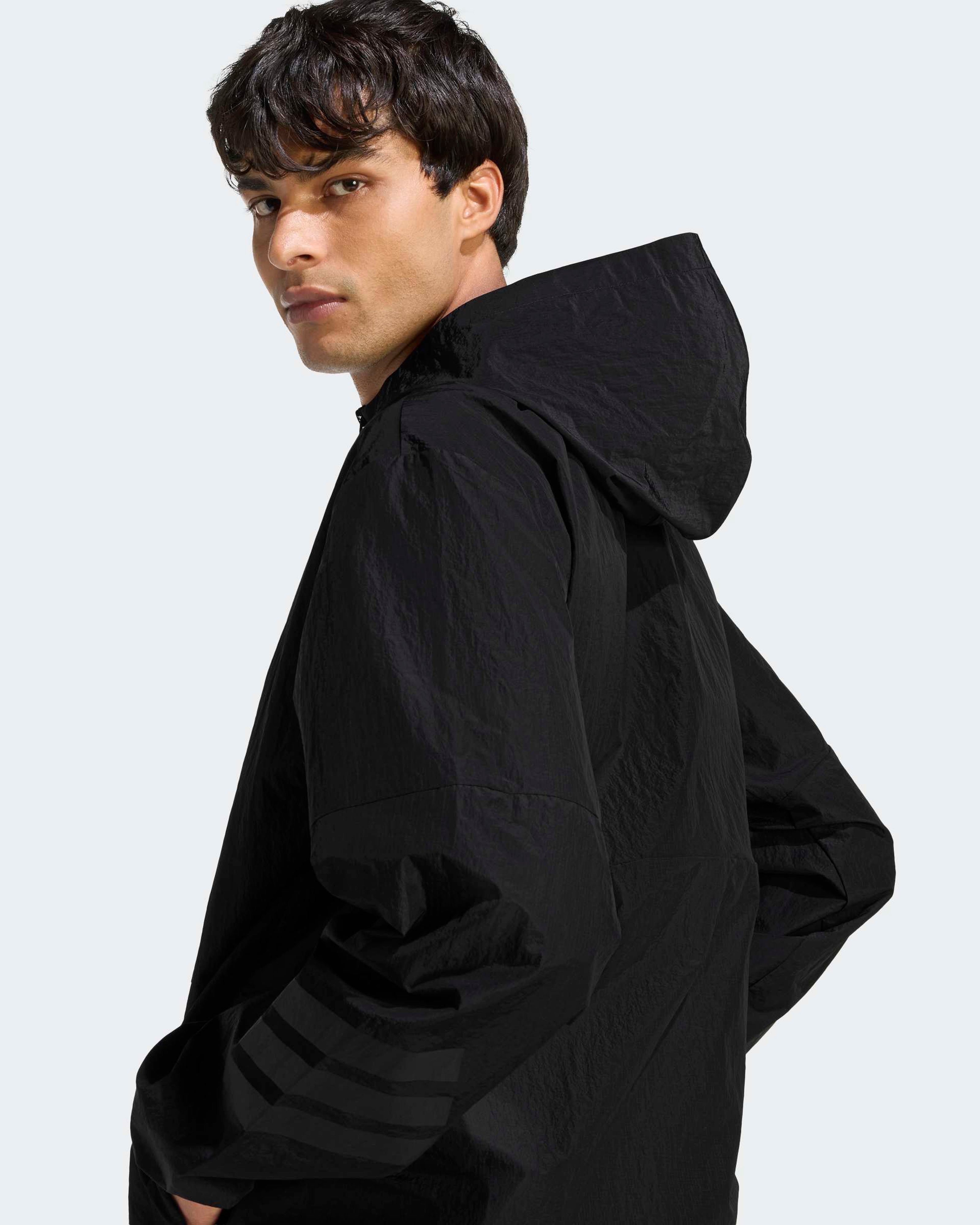 Mens Lights Out Windbreaker Black