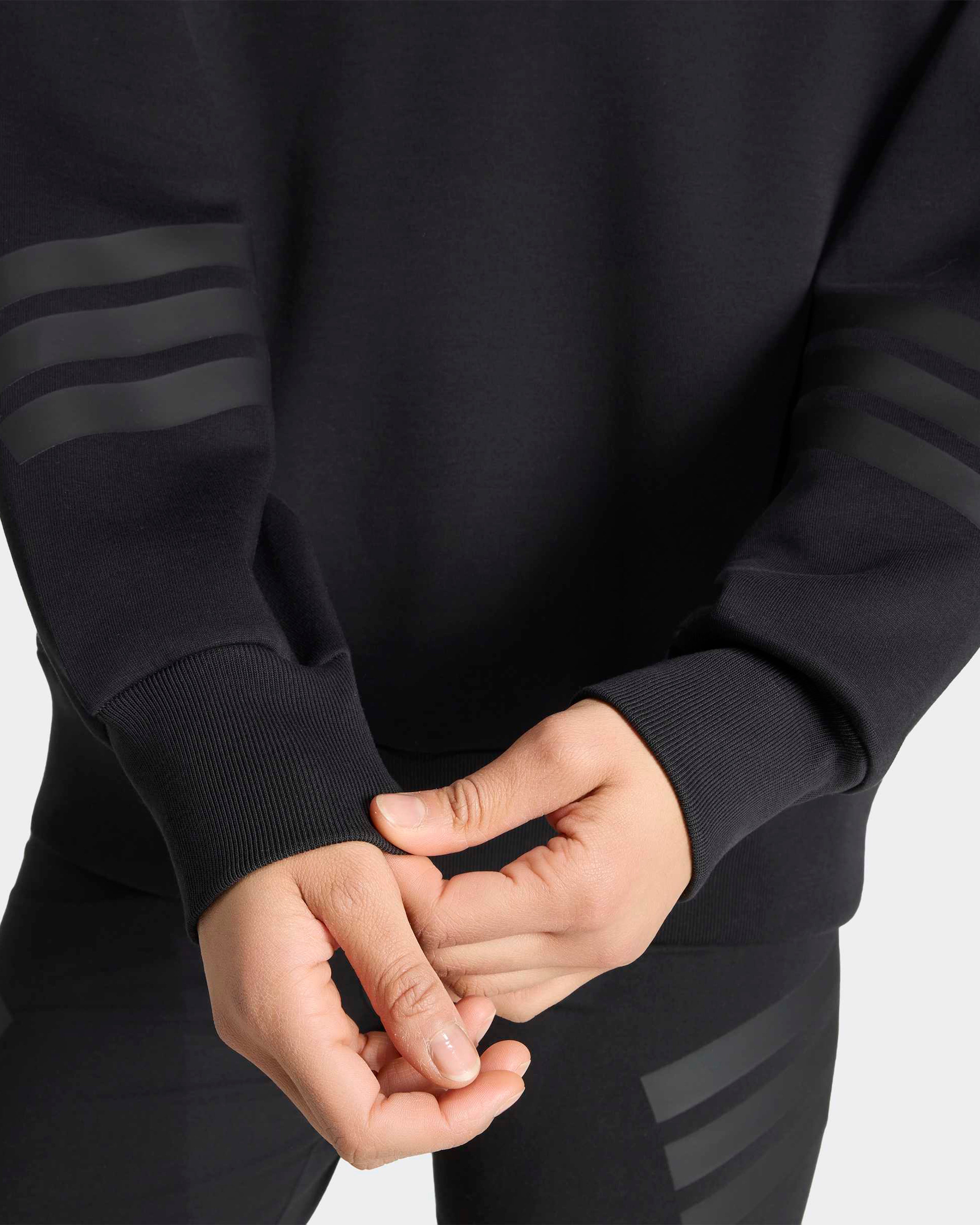 Womens Lights Out Sweat Top Black