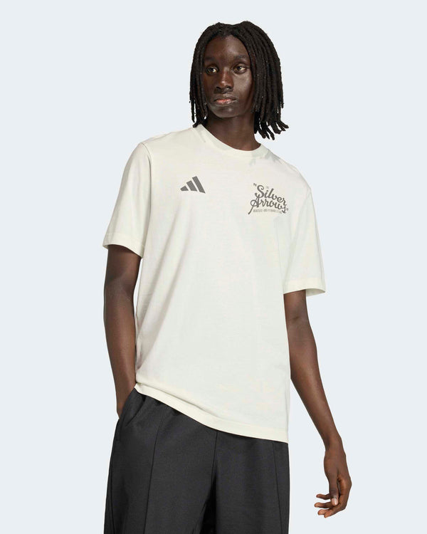 Mens Silver Arrows Heritage Slogan T-shirt Off White