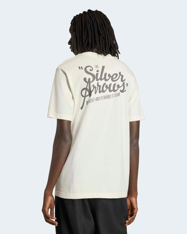 Mens Silver Arrows Heritage Slogan T-shirt Off White