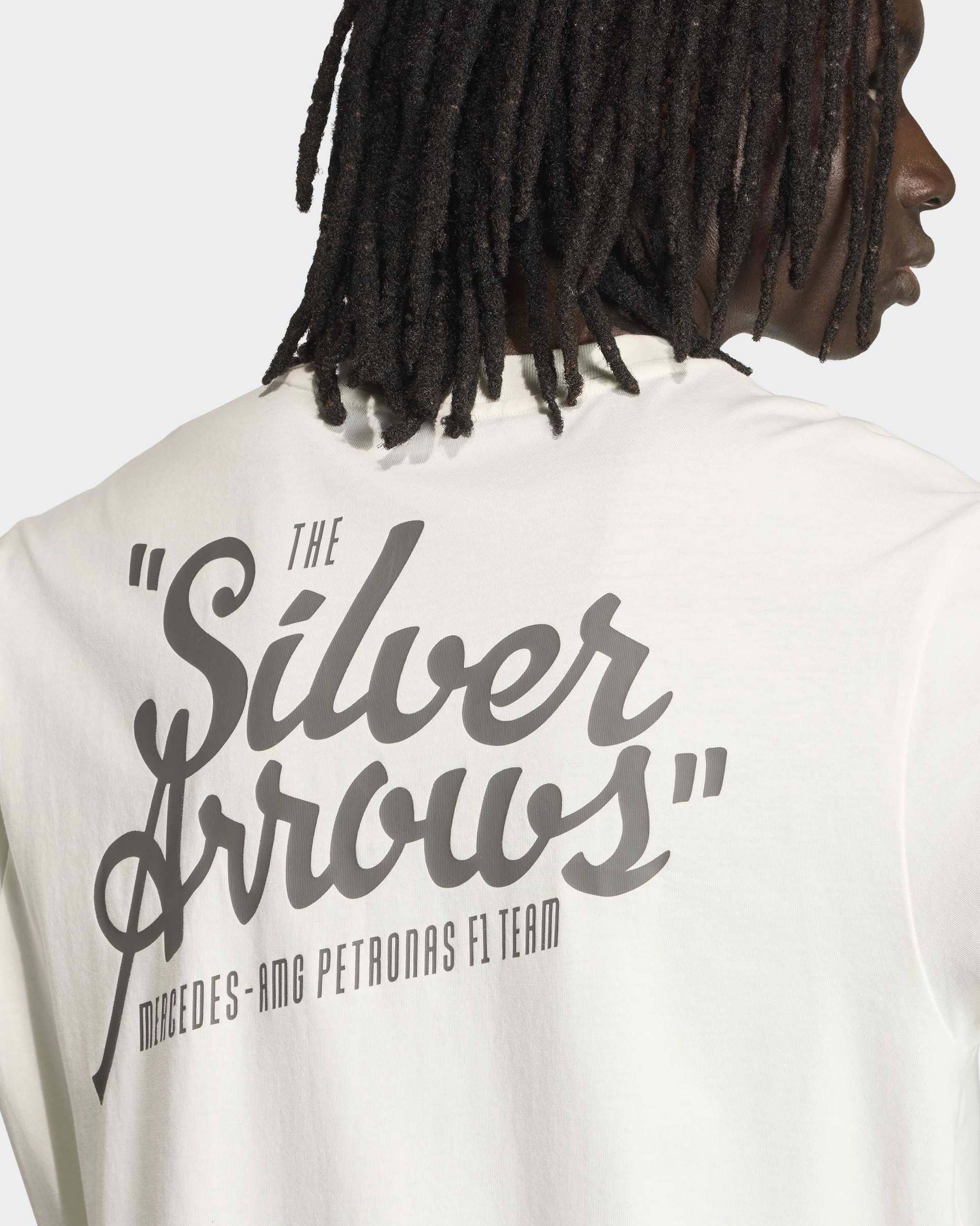 Mens Silver Arrows Heritage Slogan T-shirt Off White