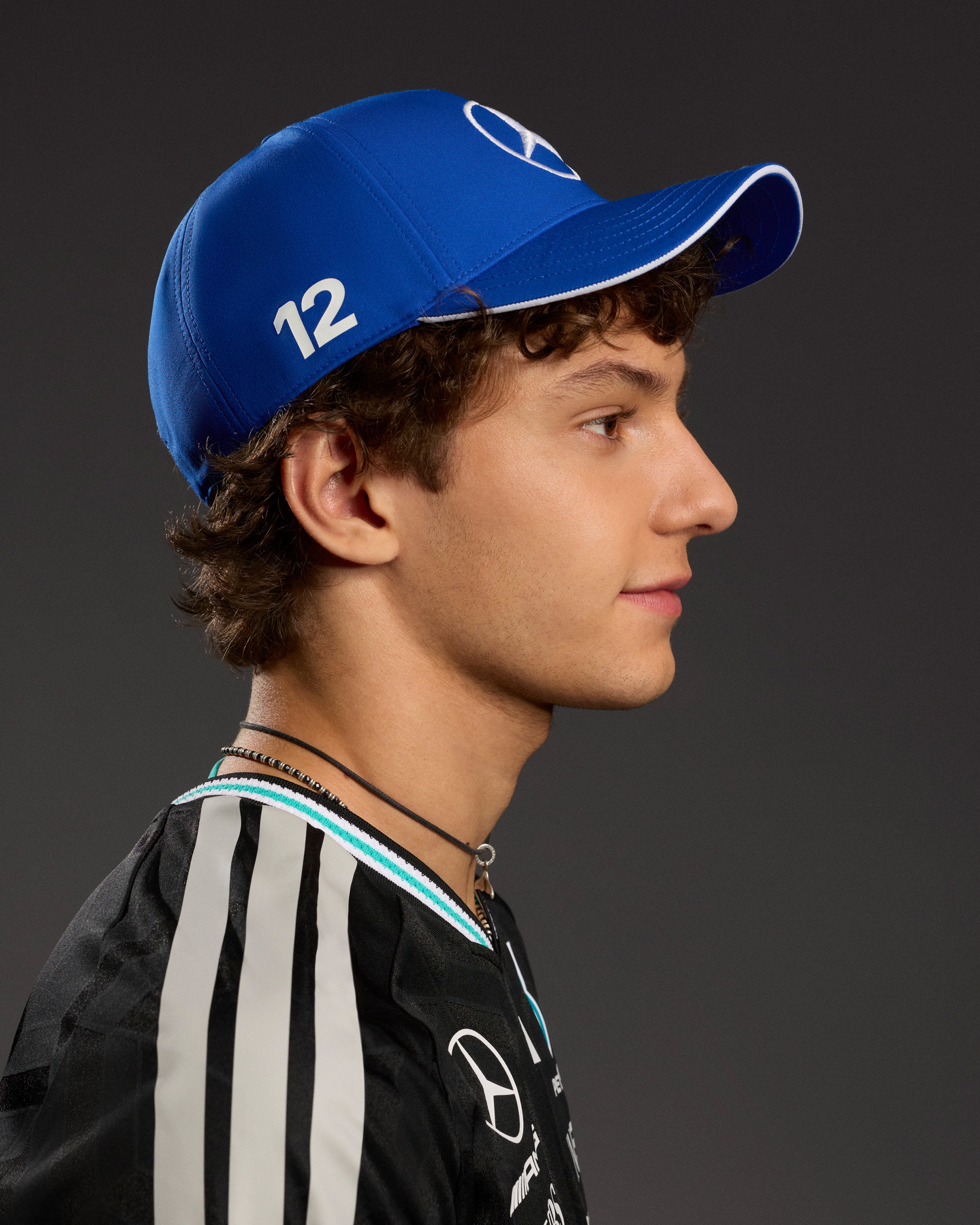 【新品】メルセデスF1 キミ・アントネッリ 2026 公式キャップ ブルー Mercedes-AMG PETRONAS F1 Team Kimi Antonelli #12 Cap - Blue (2026