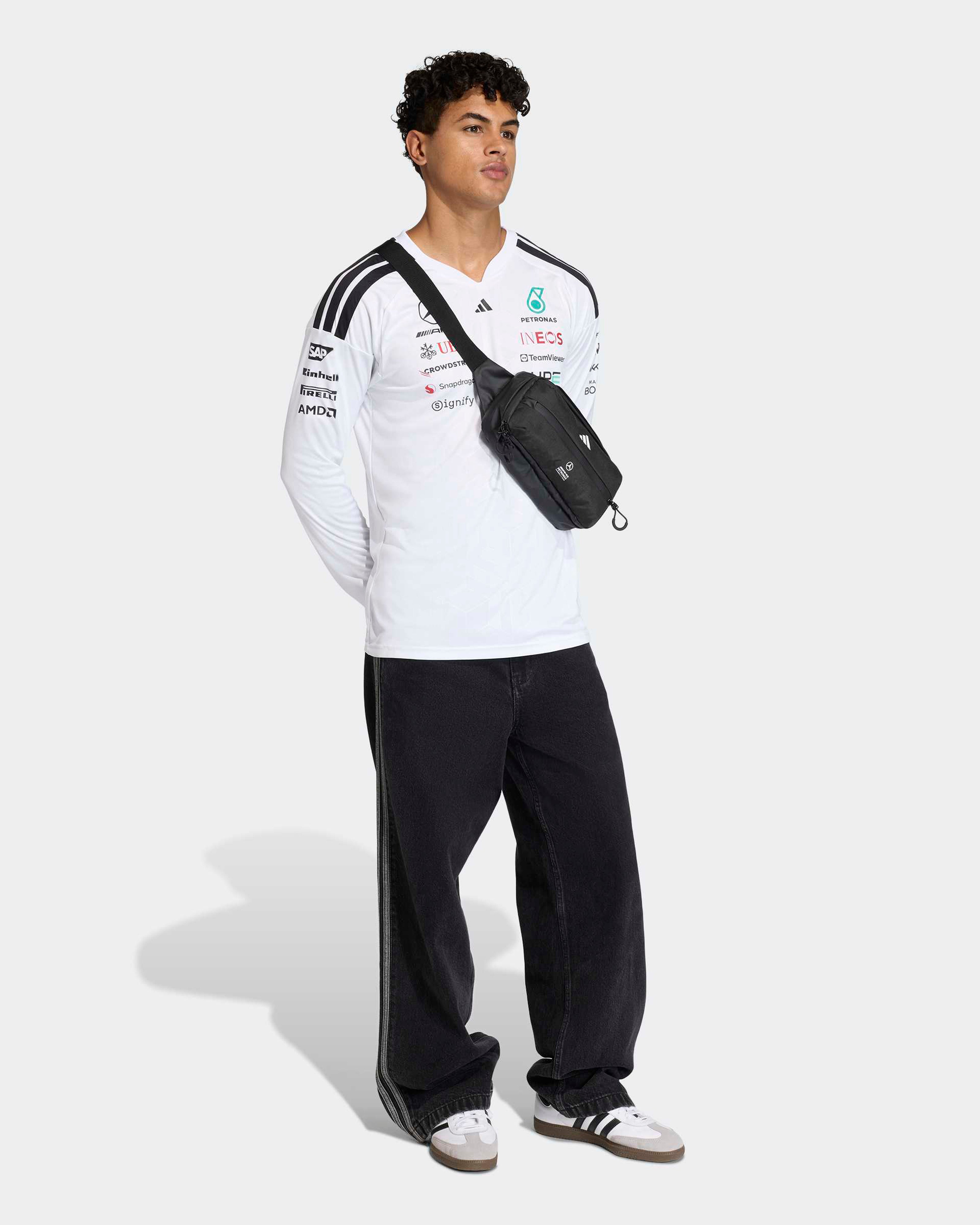 Mens 2026 Team Long-Sleeve Driver Tee White